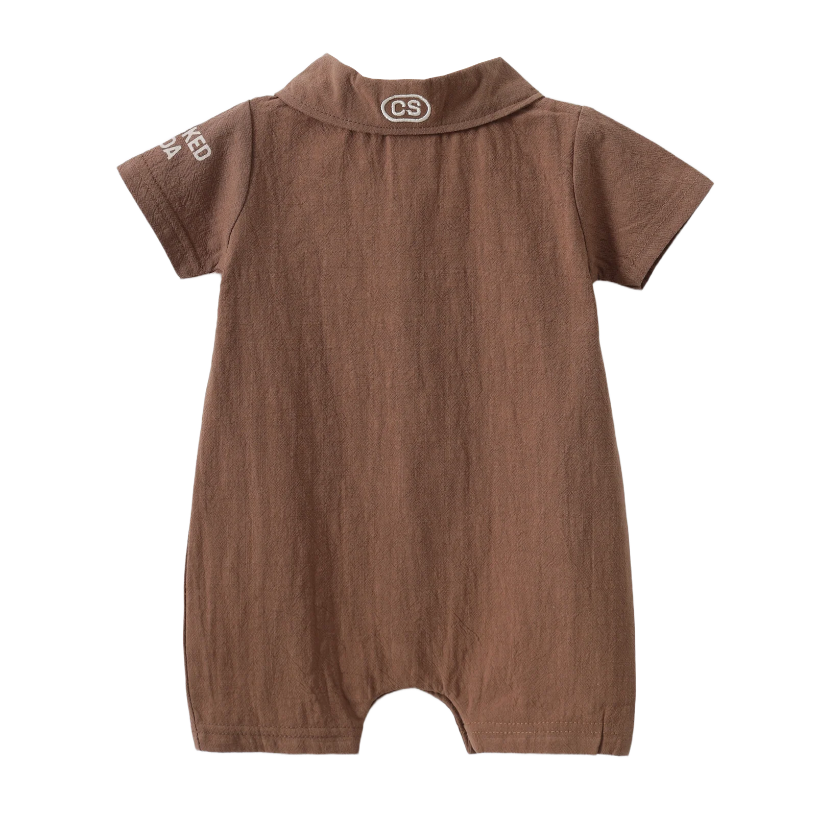 Dash Linen Romper - Mocha - Image 5