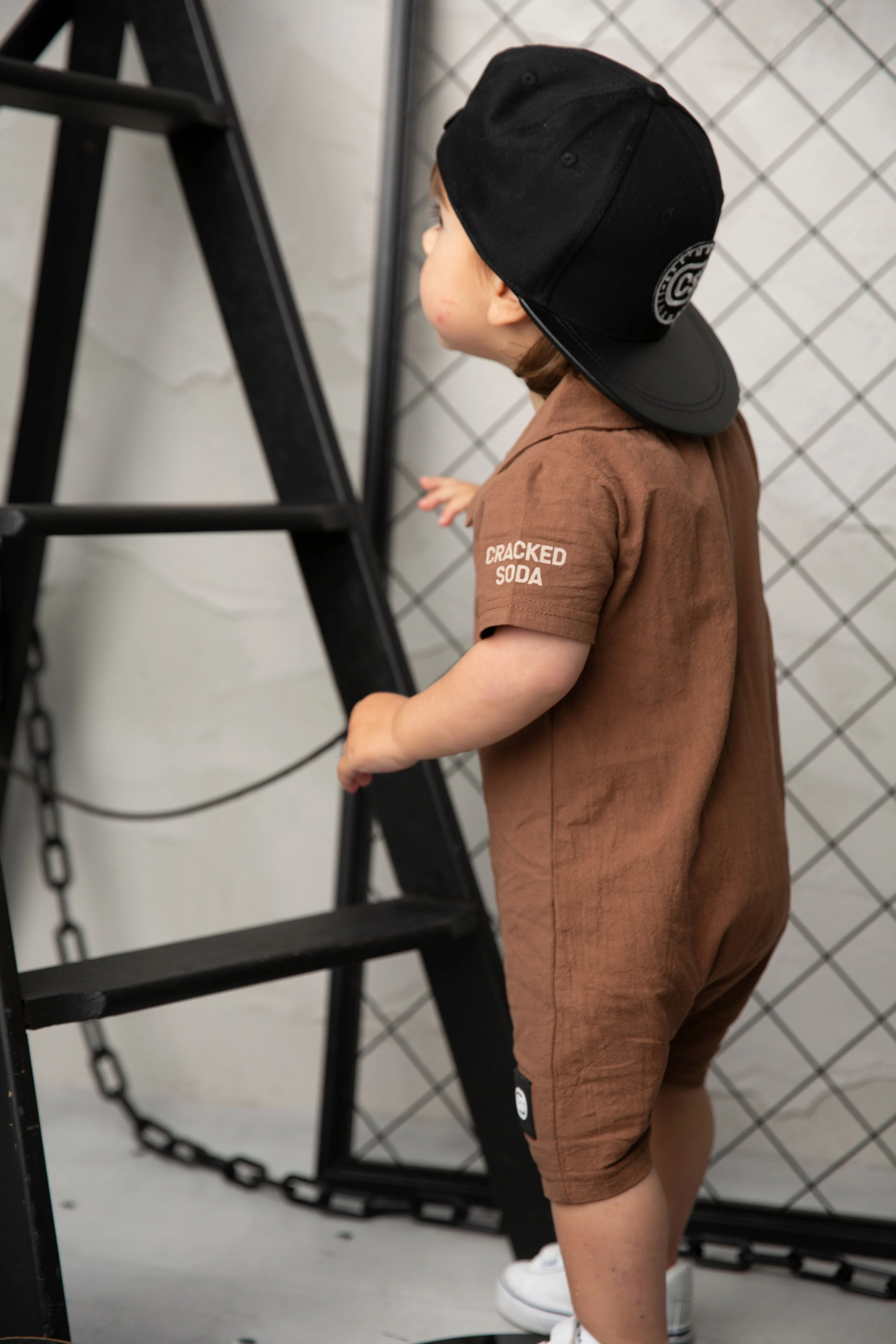 Dash Linen Romper - Mocha - Image 6