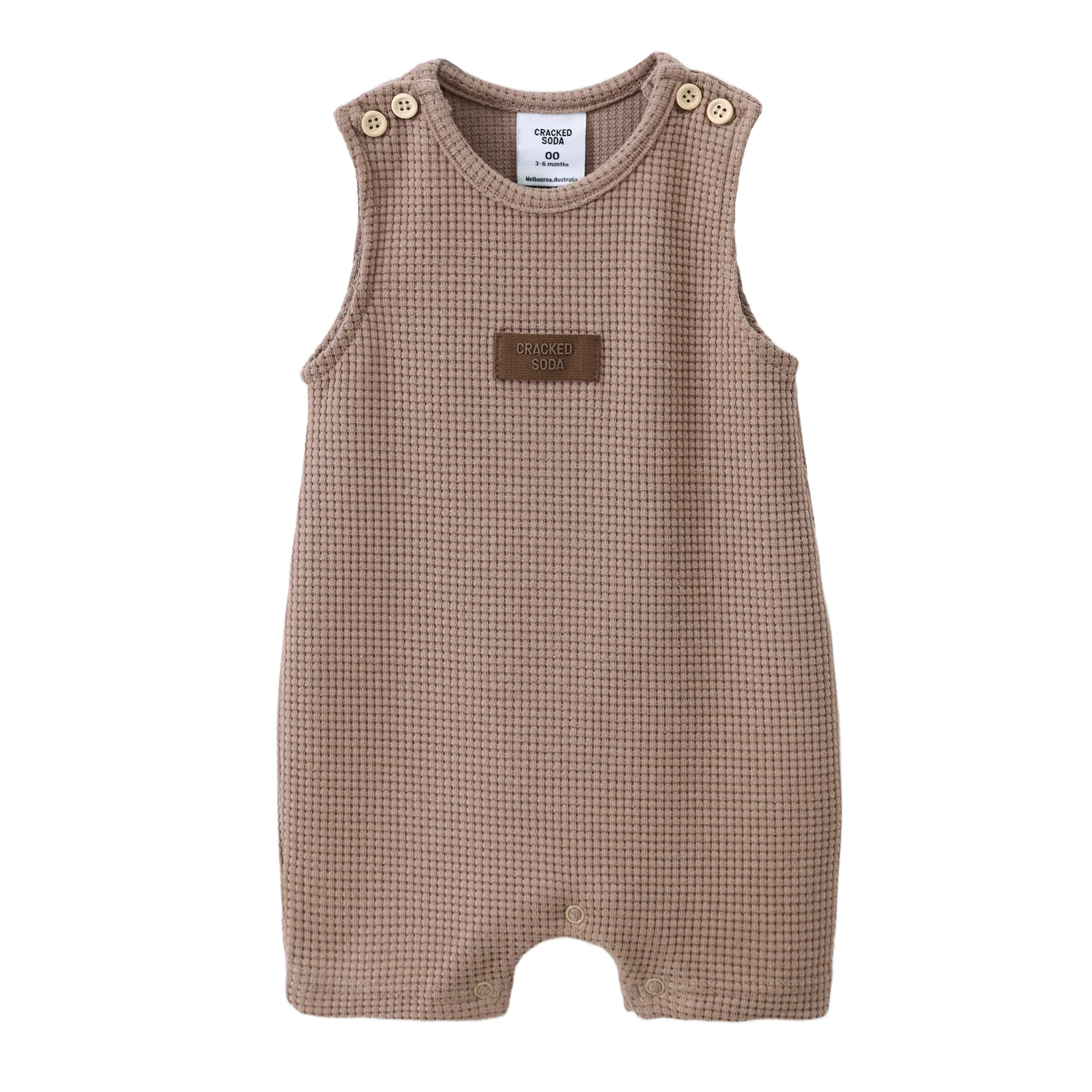 Dash Waffle Romper - Mocha - Image 8