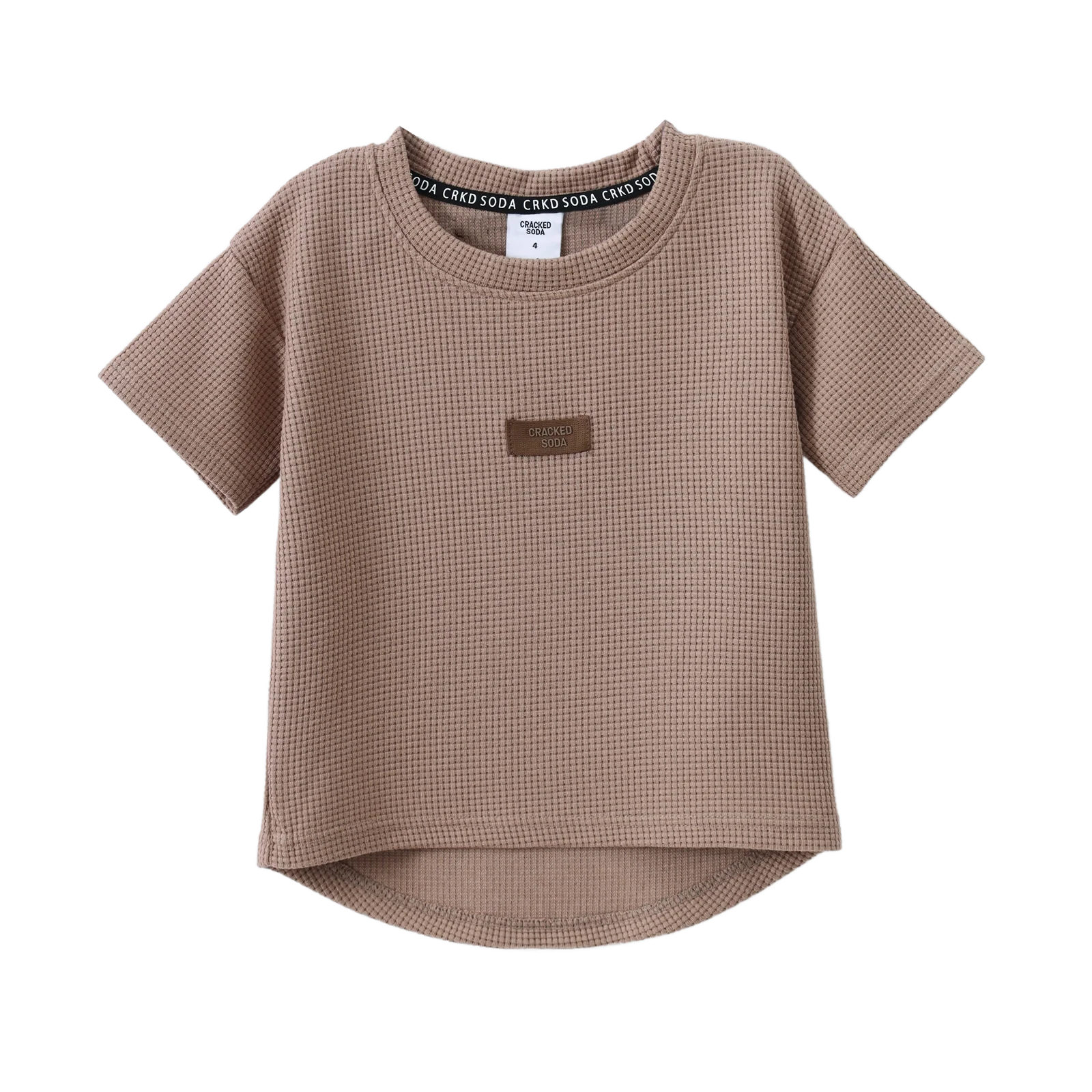 Dash Waffle Scoop Tee - Mocha - Image 6