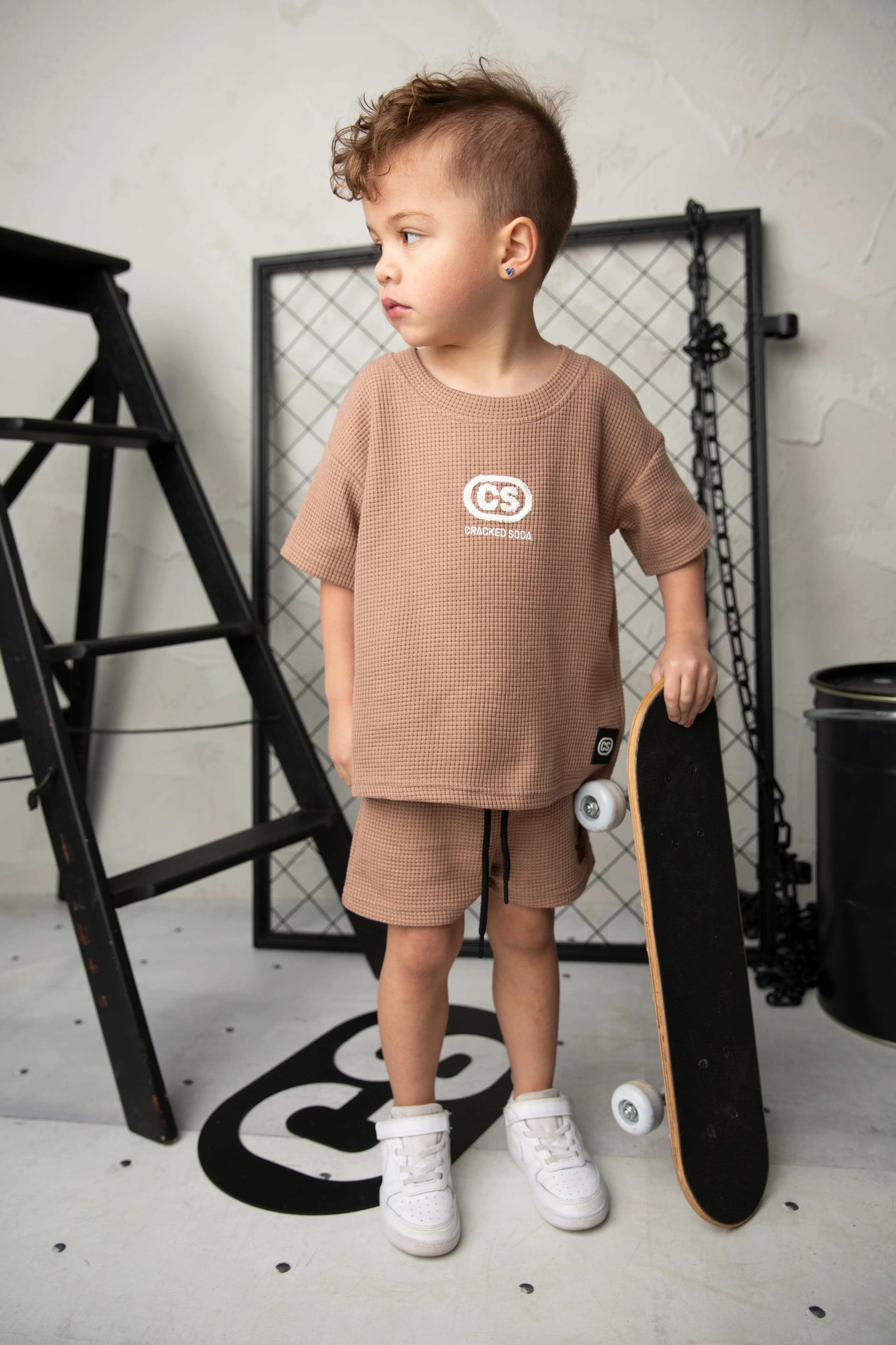 Dash Waffle Tee - Mocha