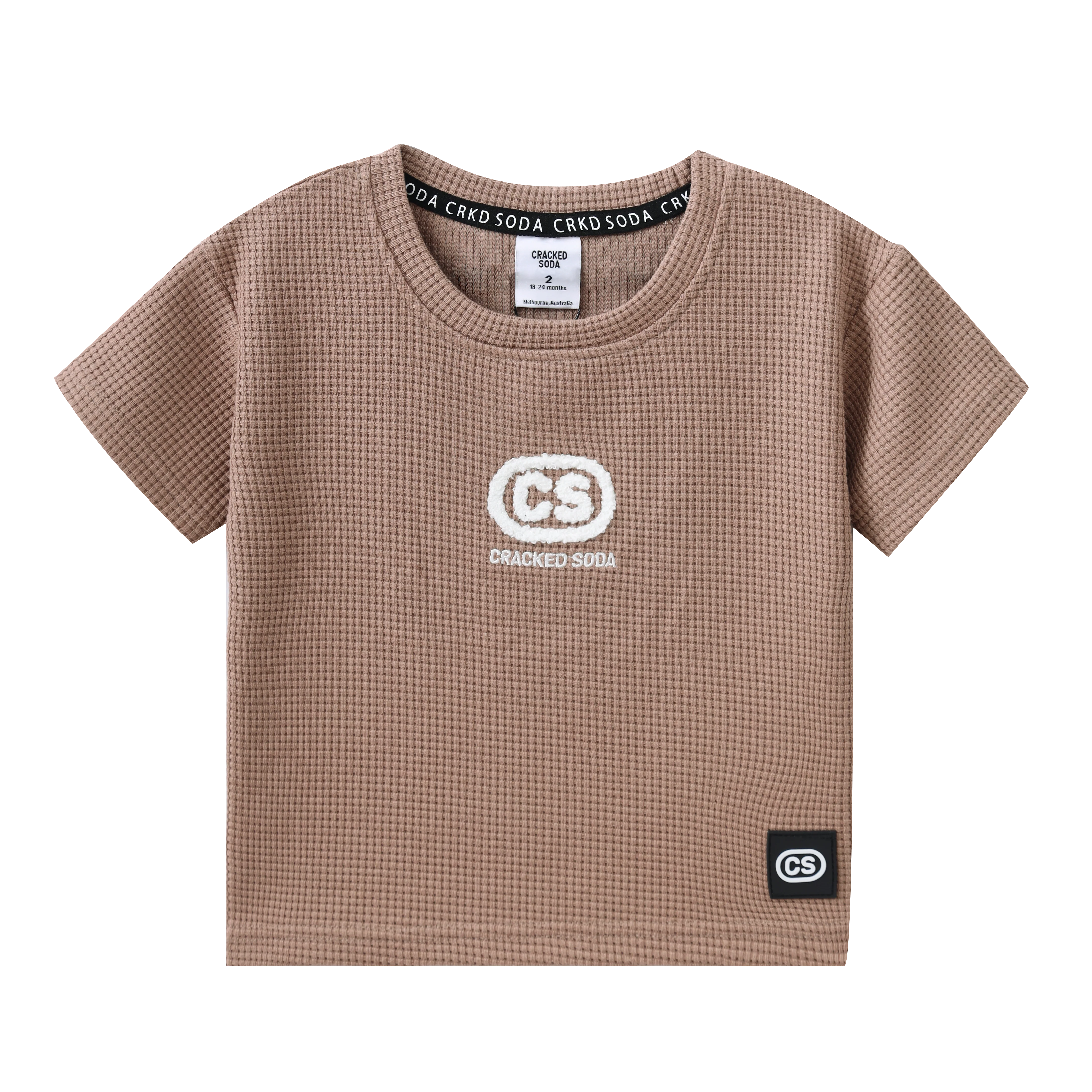 Dash Waffle Tee - Mocha - Image 6