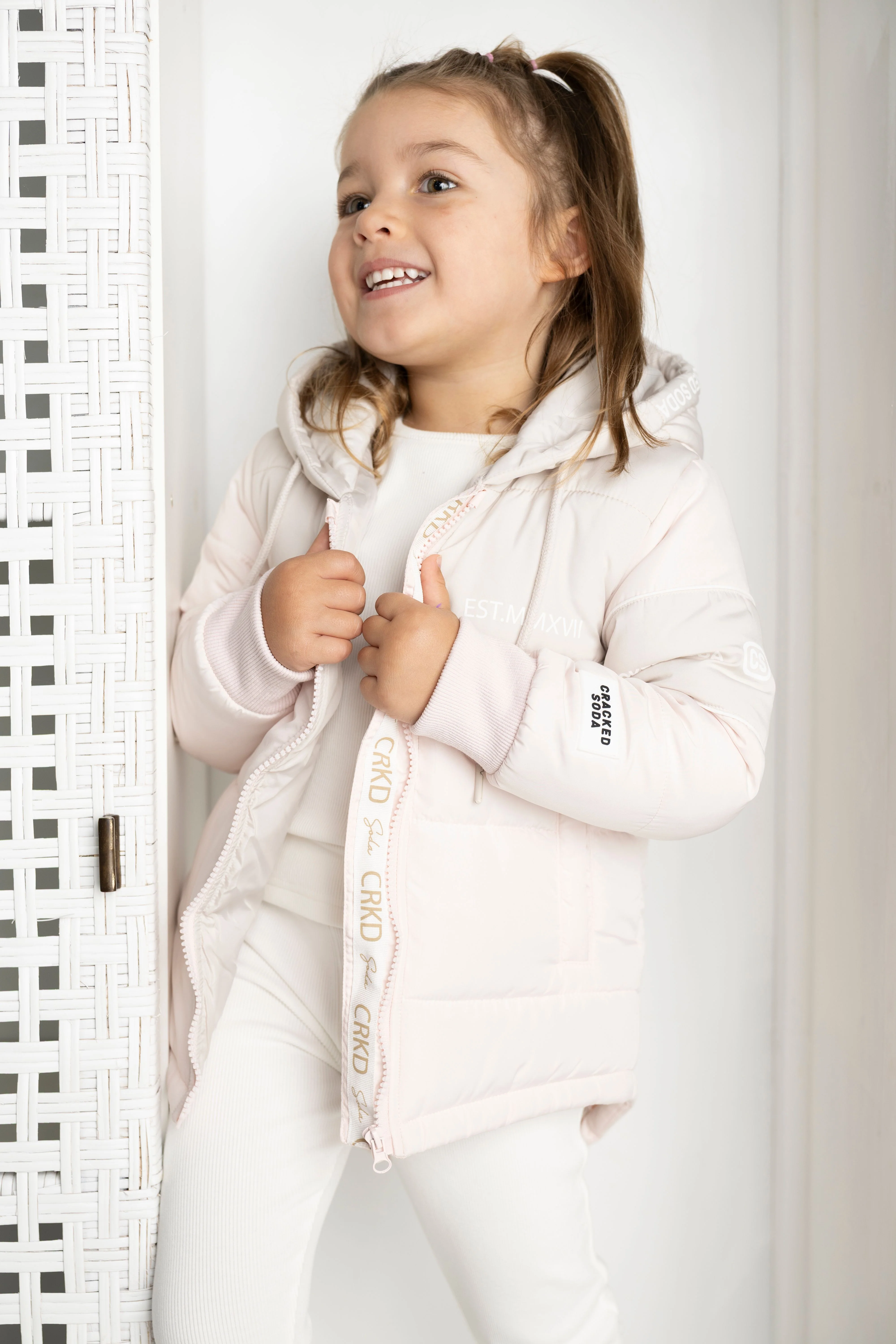 Dolce Detailed Puffer Jacket - Pink - Image 3