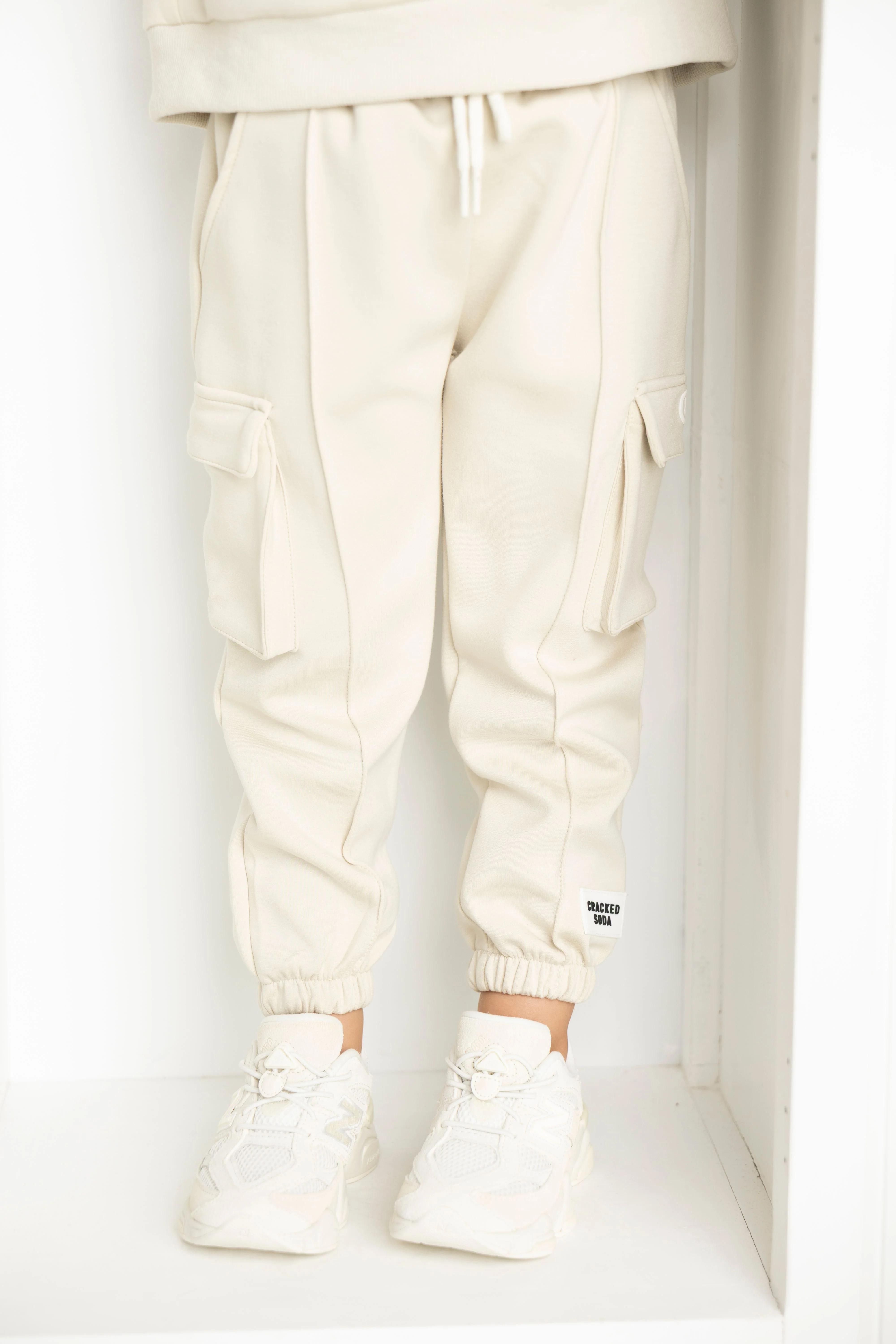 Dolce Sports Trackpants - White Sand - Image 2