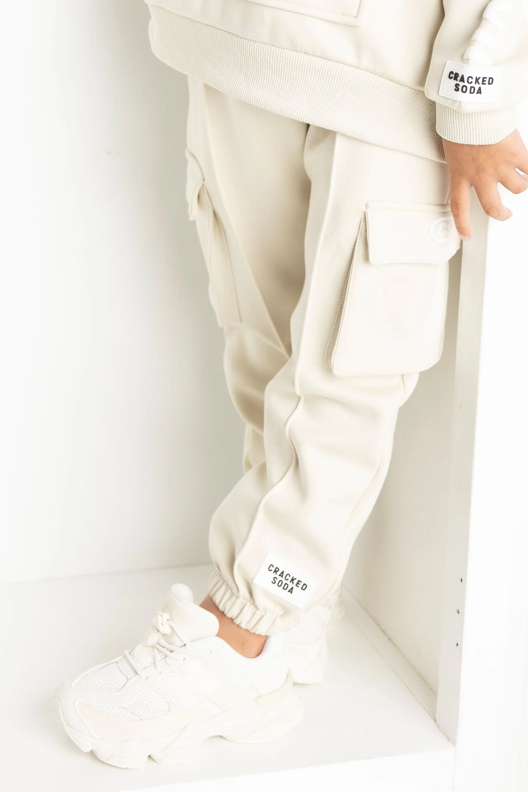 Dolce Sports Trackpants - White Sand - Image 5