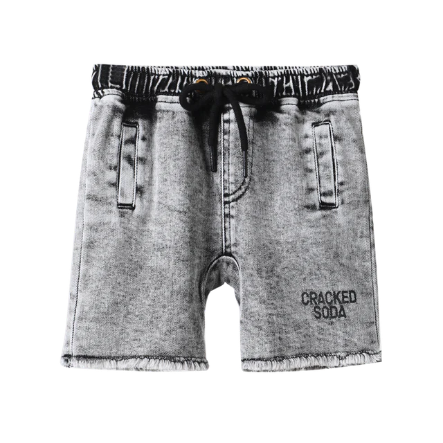 Dustin Cracked Soda Denim Shorts - Ash - Image 5