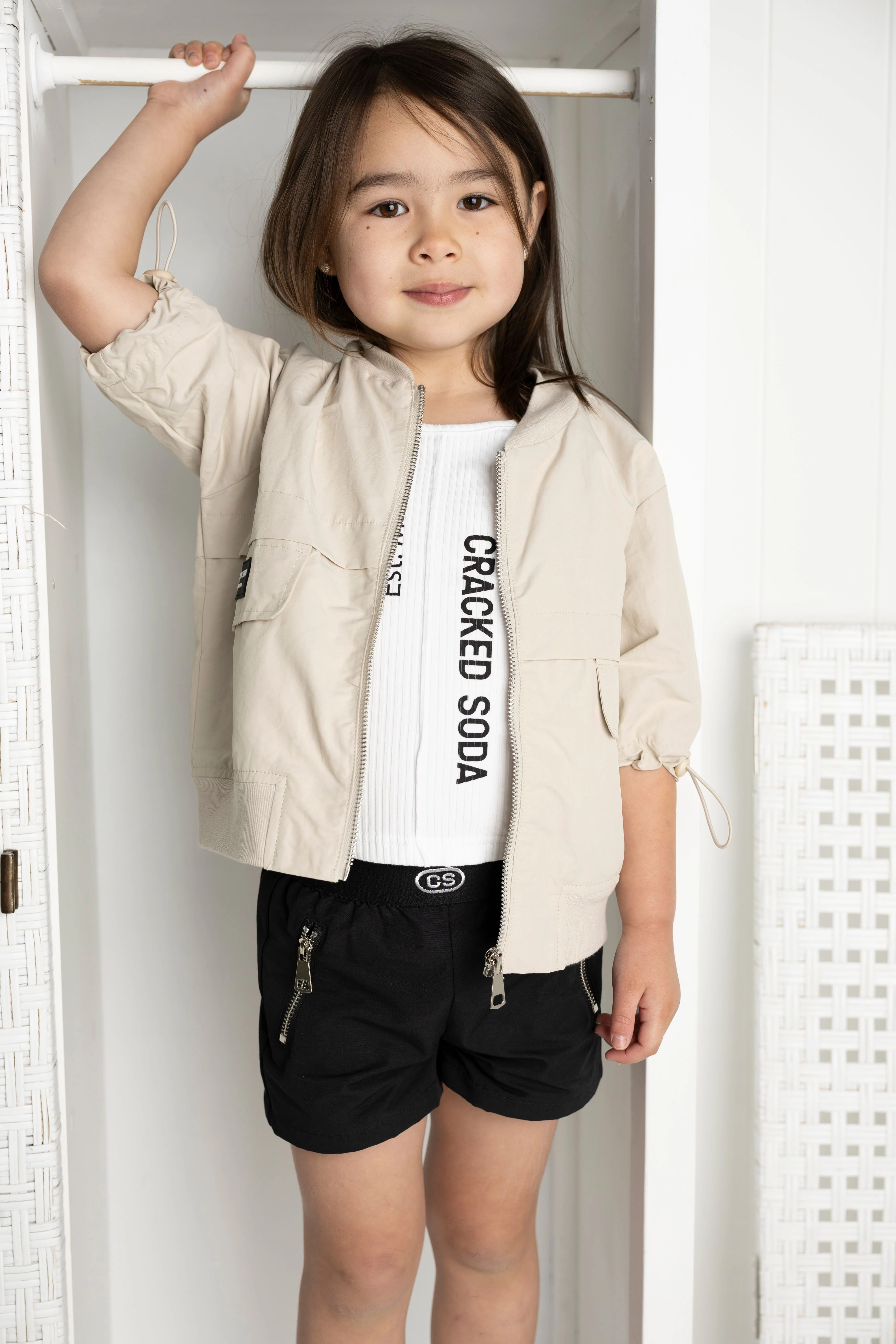 Ebony CS Detailed Zip Jacket - Sand - Image 3