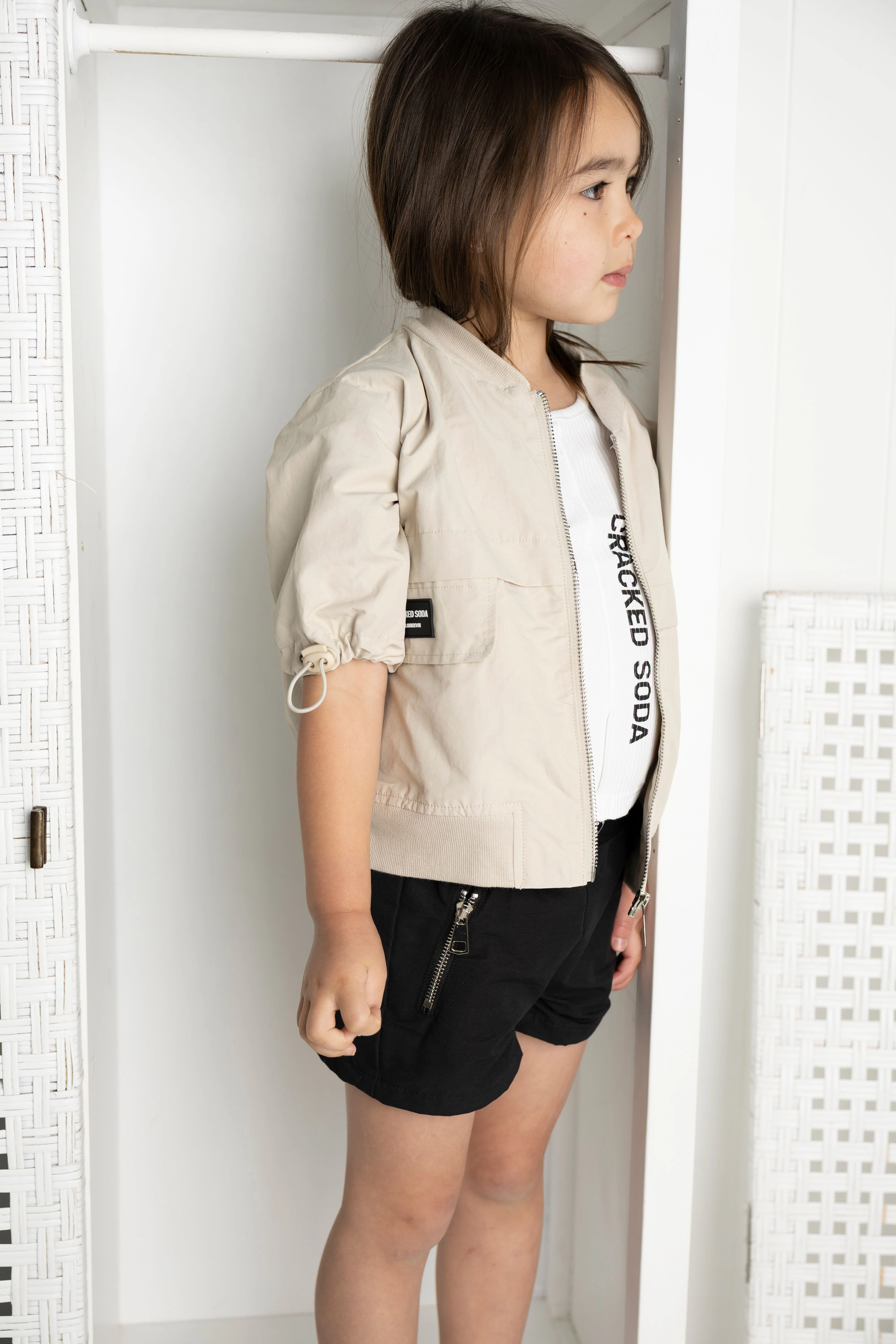 Ebony CS Detailed Zip Jacket - Sand - Image 5