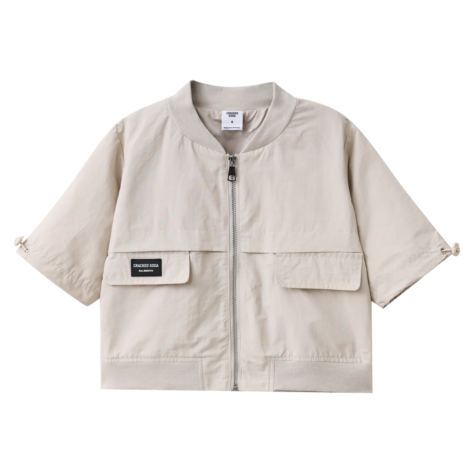 Ebony CS Detailed Zip Jacket - Sand - Image 6
