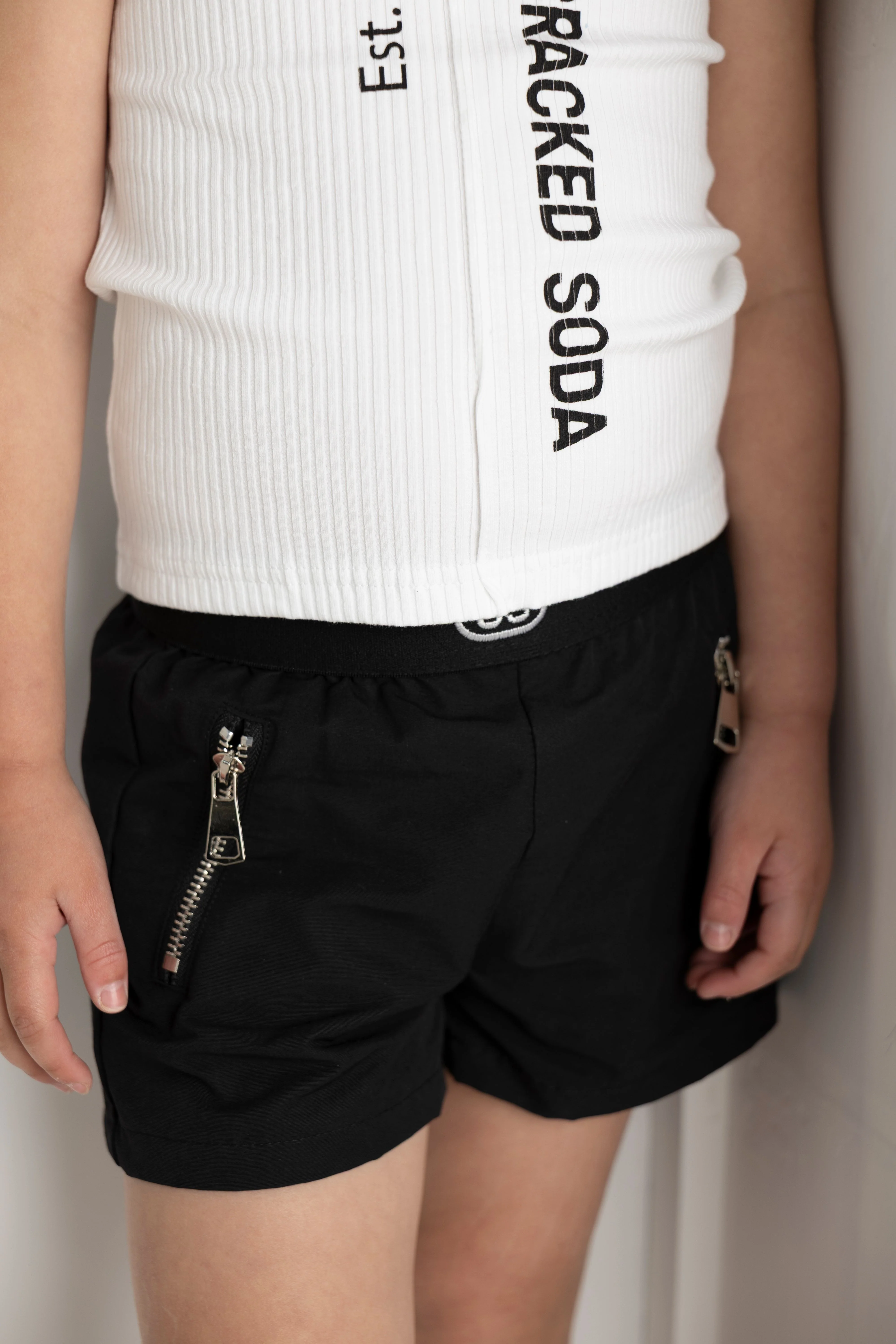 Ebony CS Detailed Zip Short - Black - Image 3