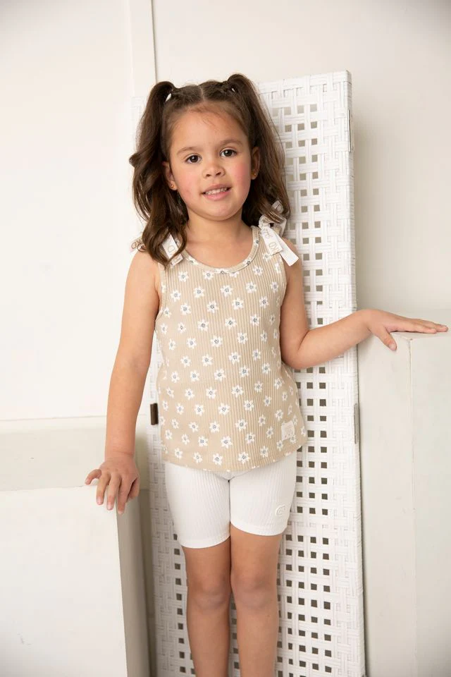 Ellie Bow Top - Beige - Image 4