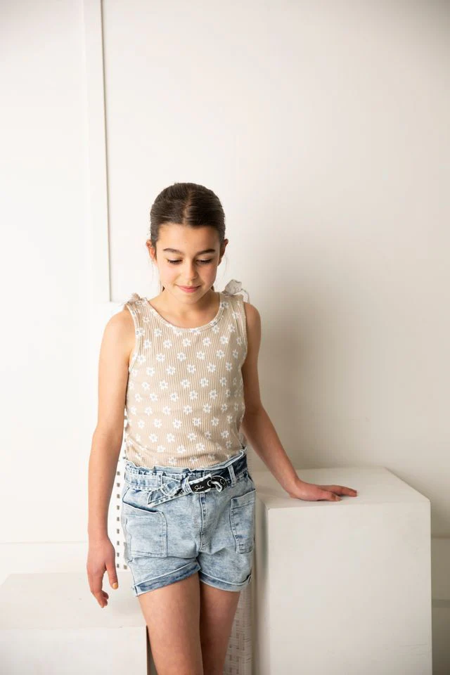 Ellie Bow Top - Beige - Image 6