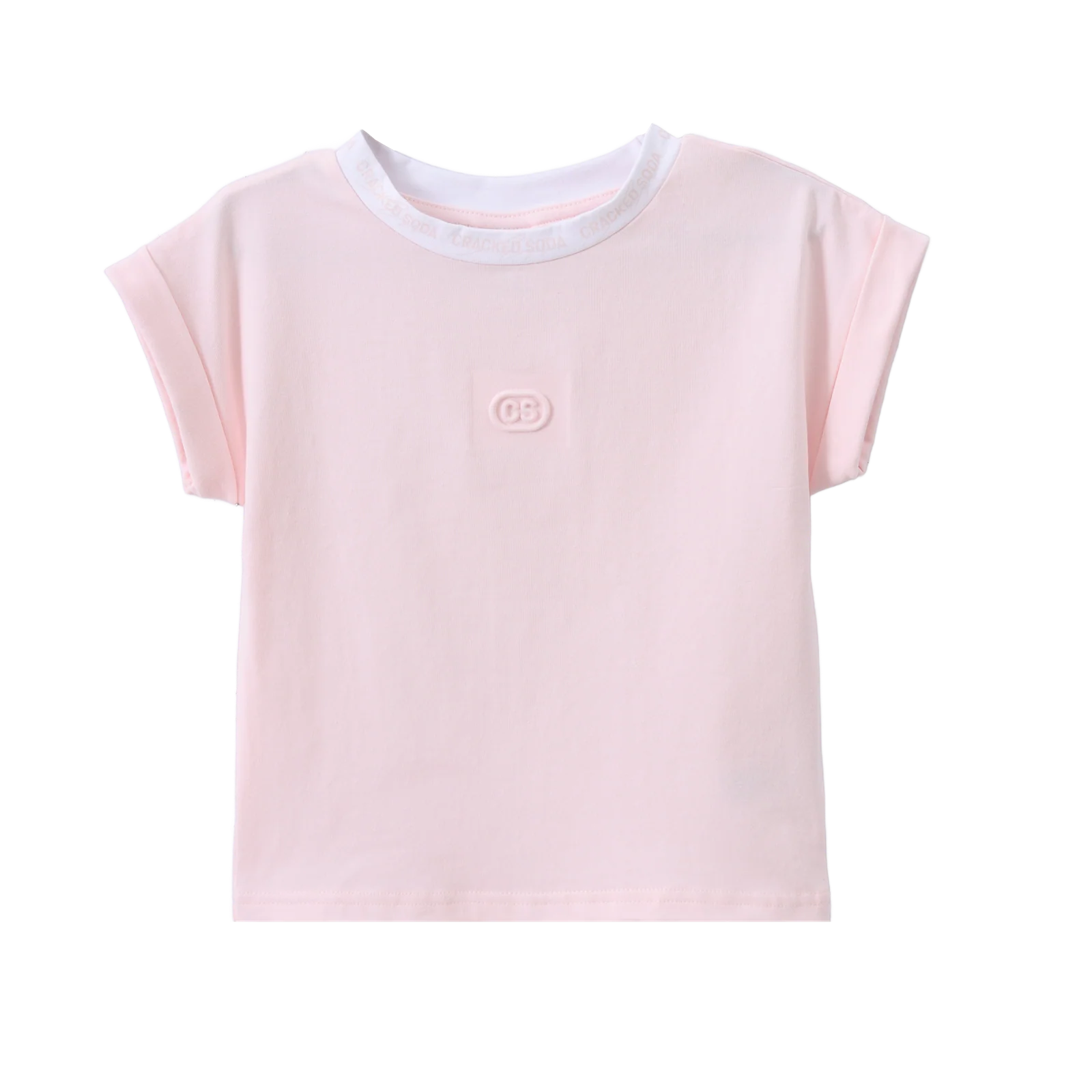 Emma Detailed Neck Tee - Pink - Image 4