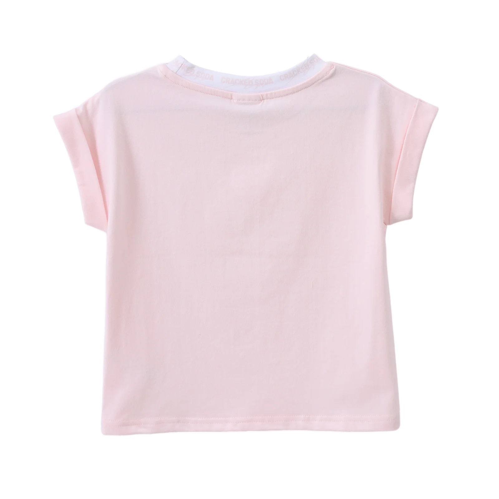 Emma Detailed Neck Tee - Pink - Image 5
