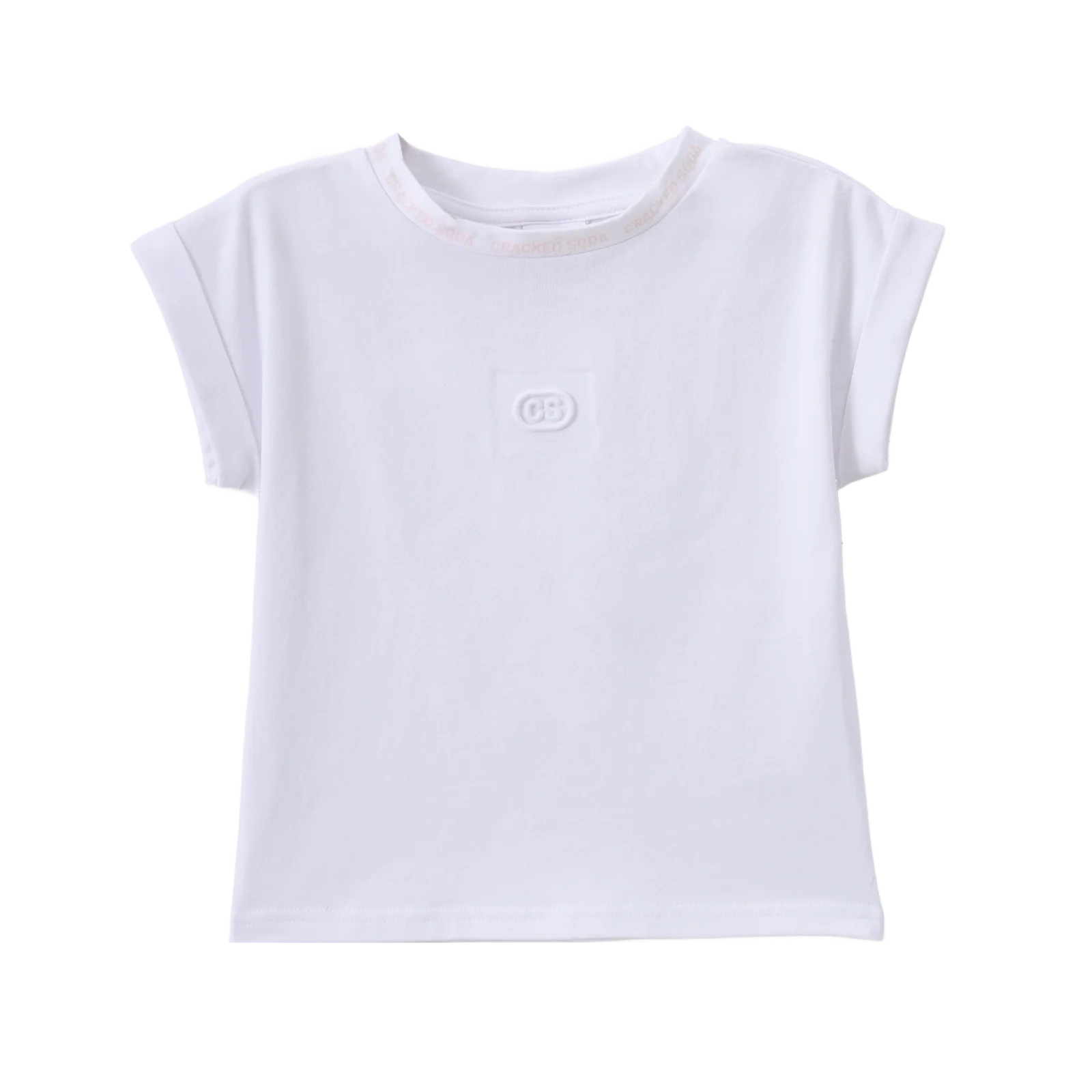 Emma Detailed Neck Tee - White - Image 5