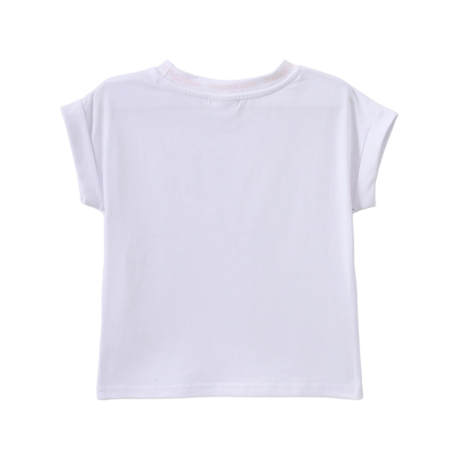 Emma Detailed Neck Tee - White - Image 6