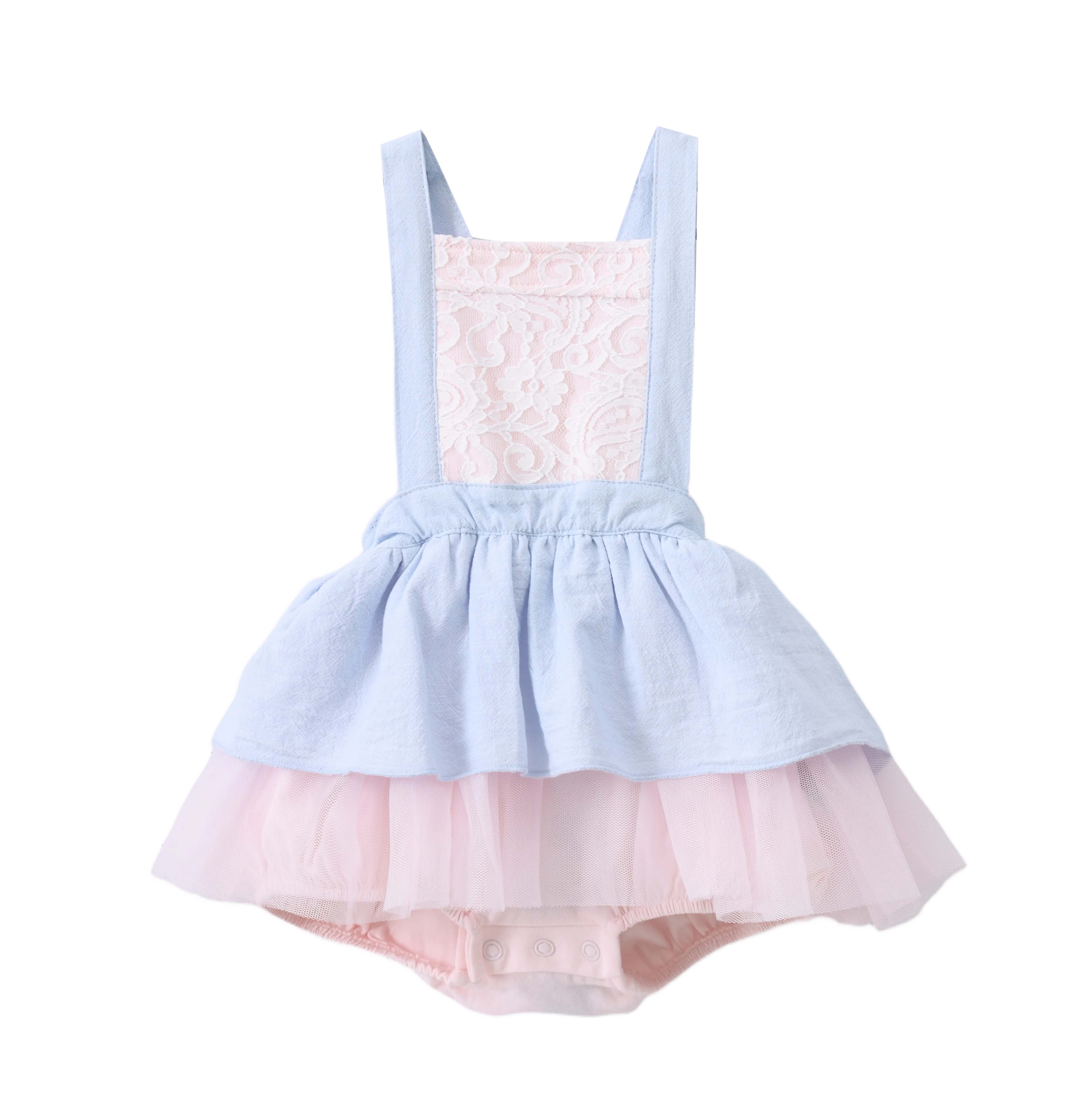 Emma Overall Dress - Blue/Pink - Image 8
