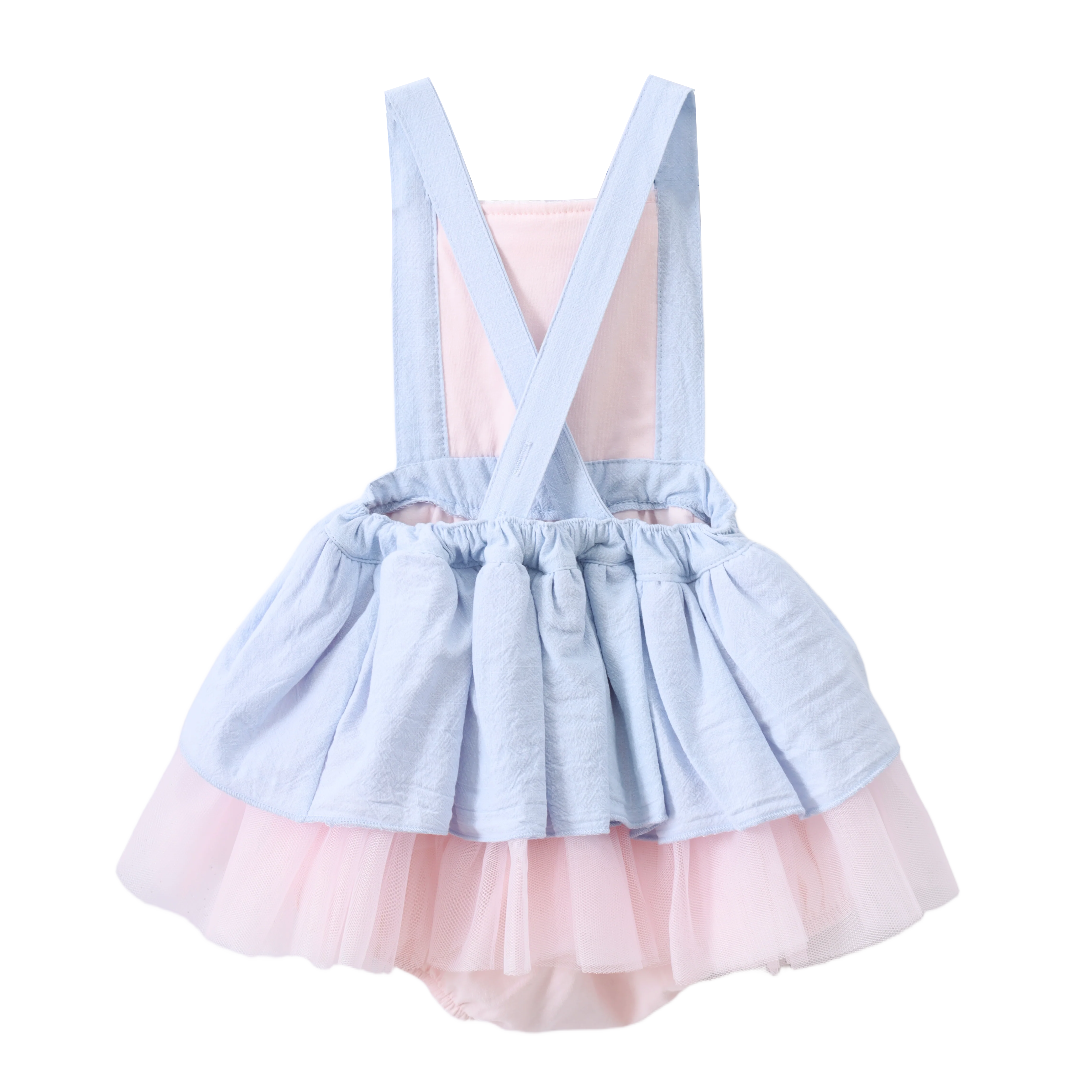 Emma Overall Dress - Blue/Pink - Image 9