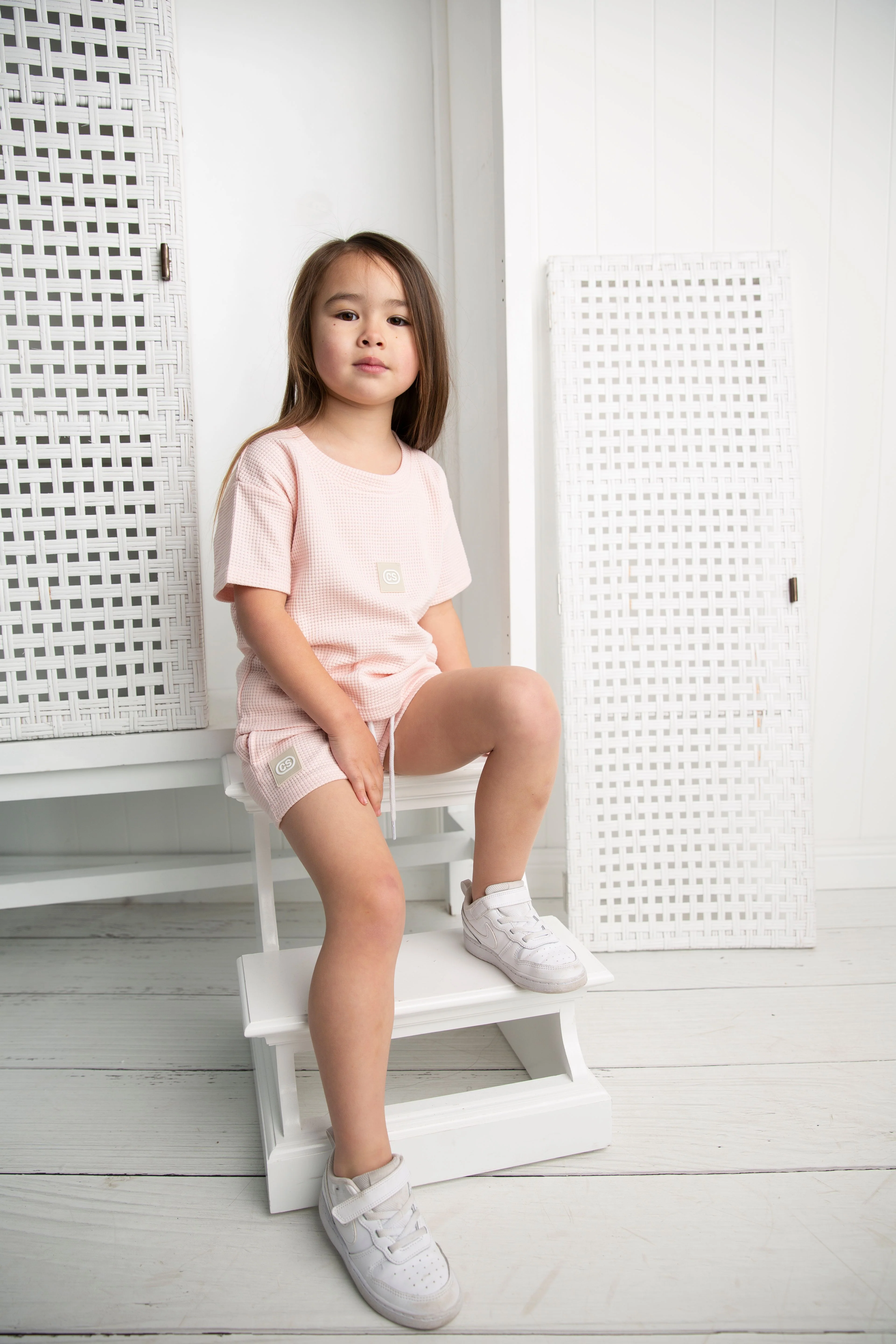 Emma Waffle Tee - Pink - Image 2