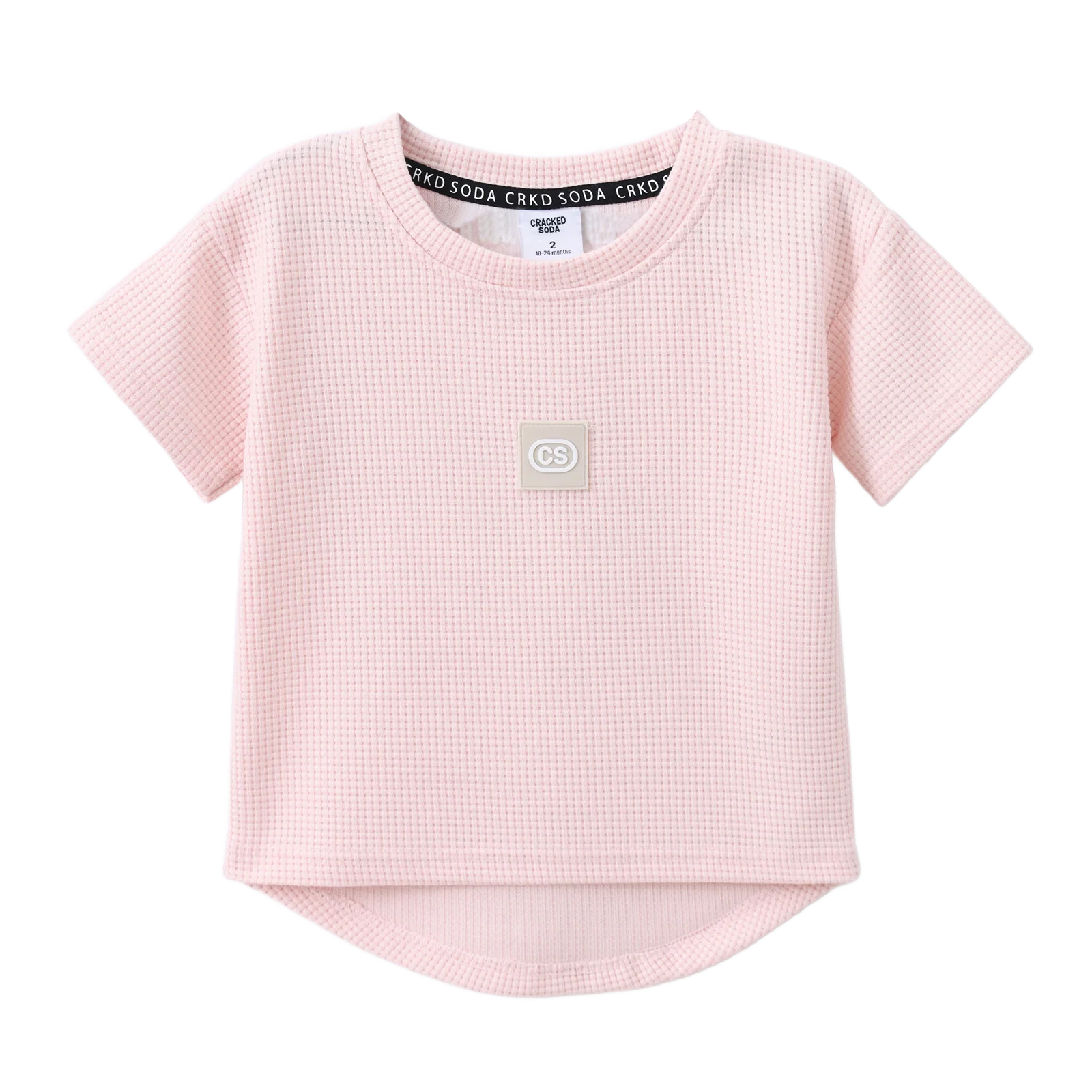 Emma Waffle Tee - Pink - Image 4