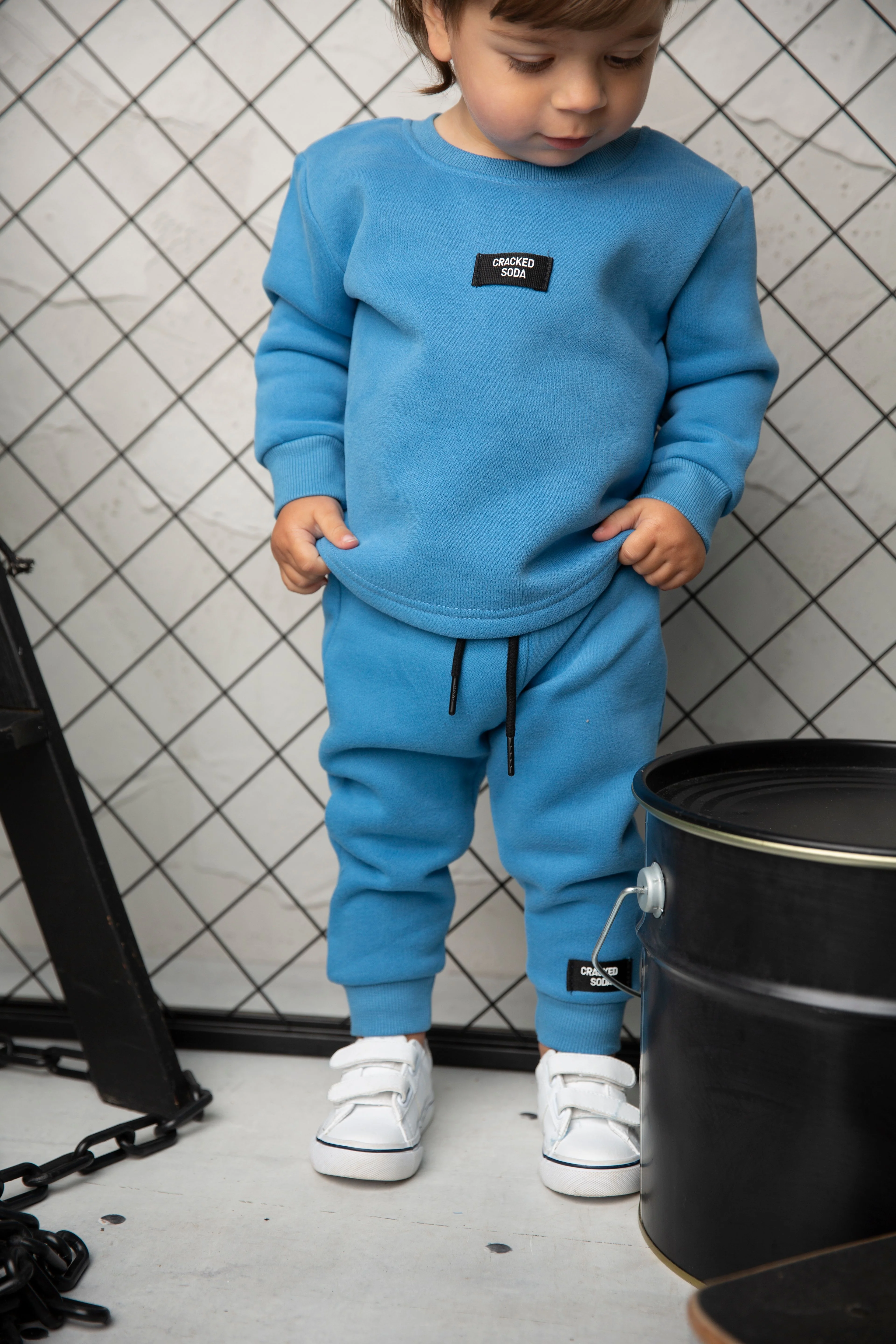 Ezra Crew & Pants Set - Blue