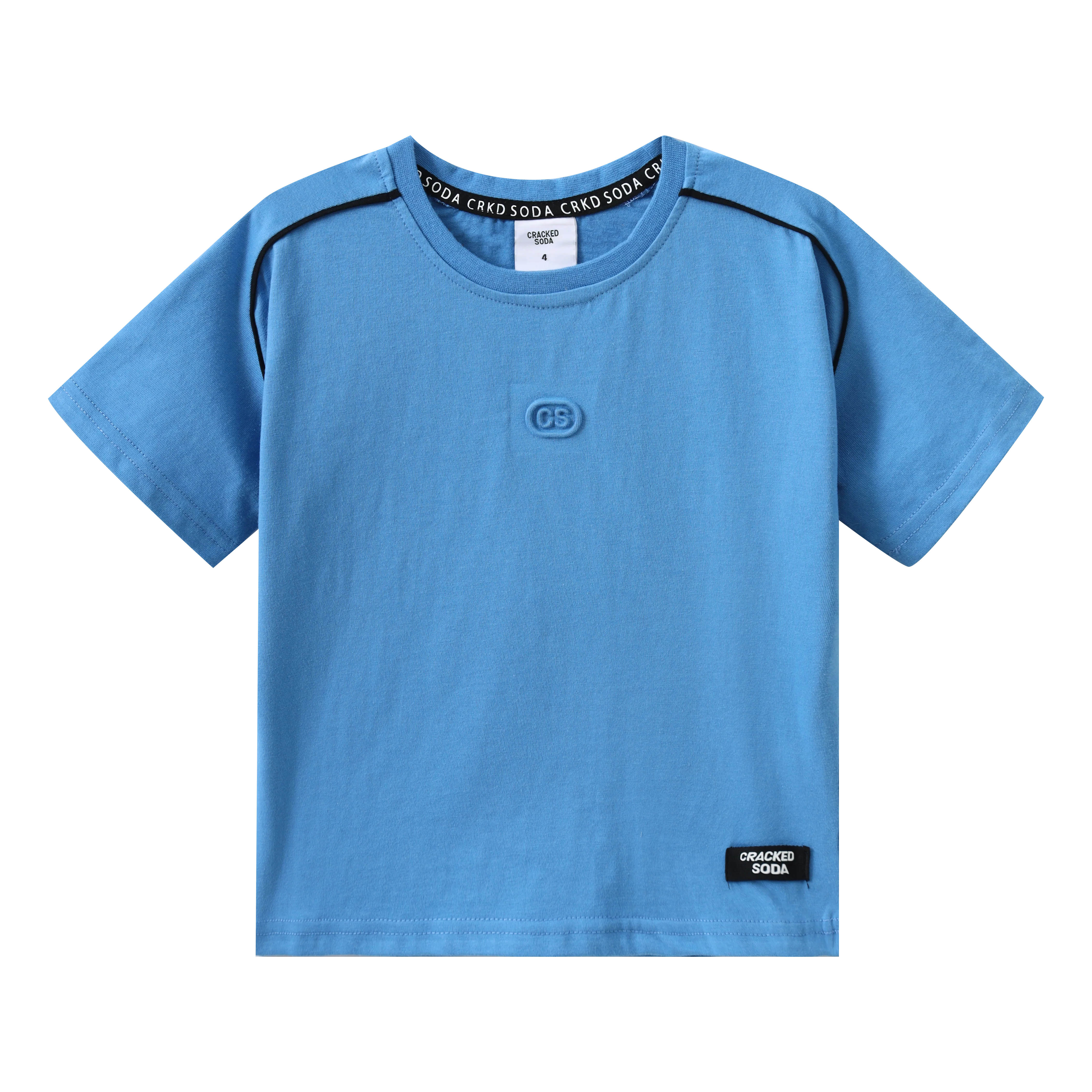 Ezra Piping Tee - Blue - Image 3