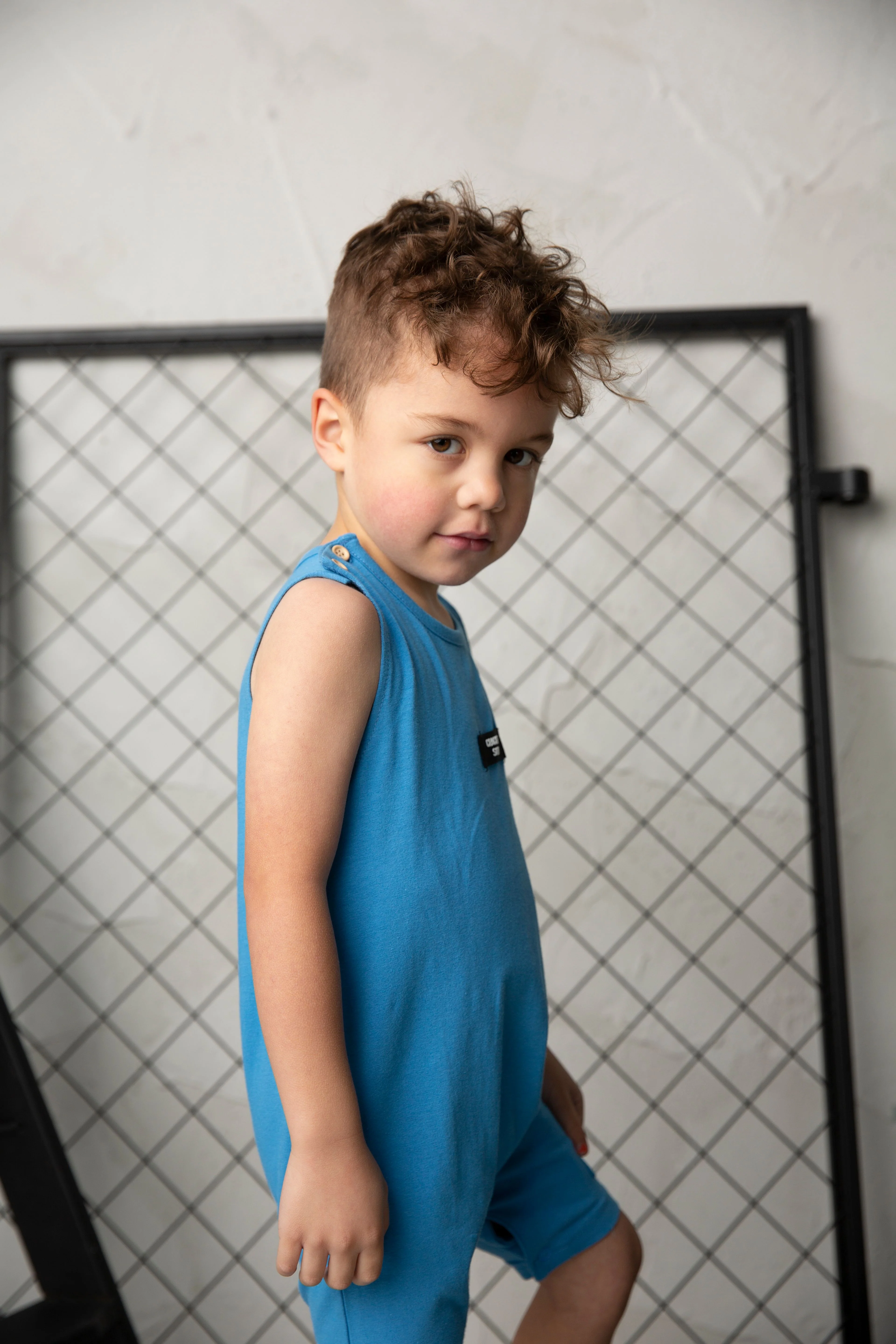 Ezra Romper - Blue
