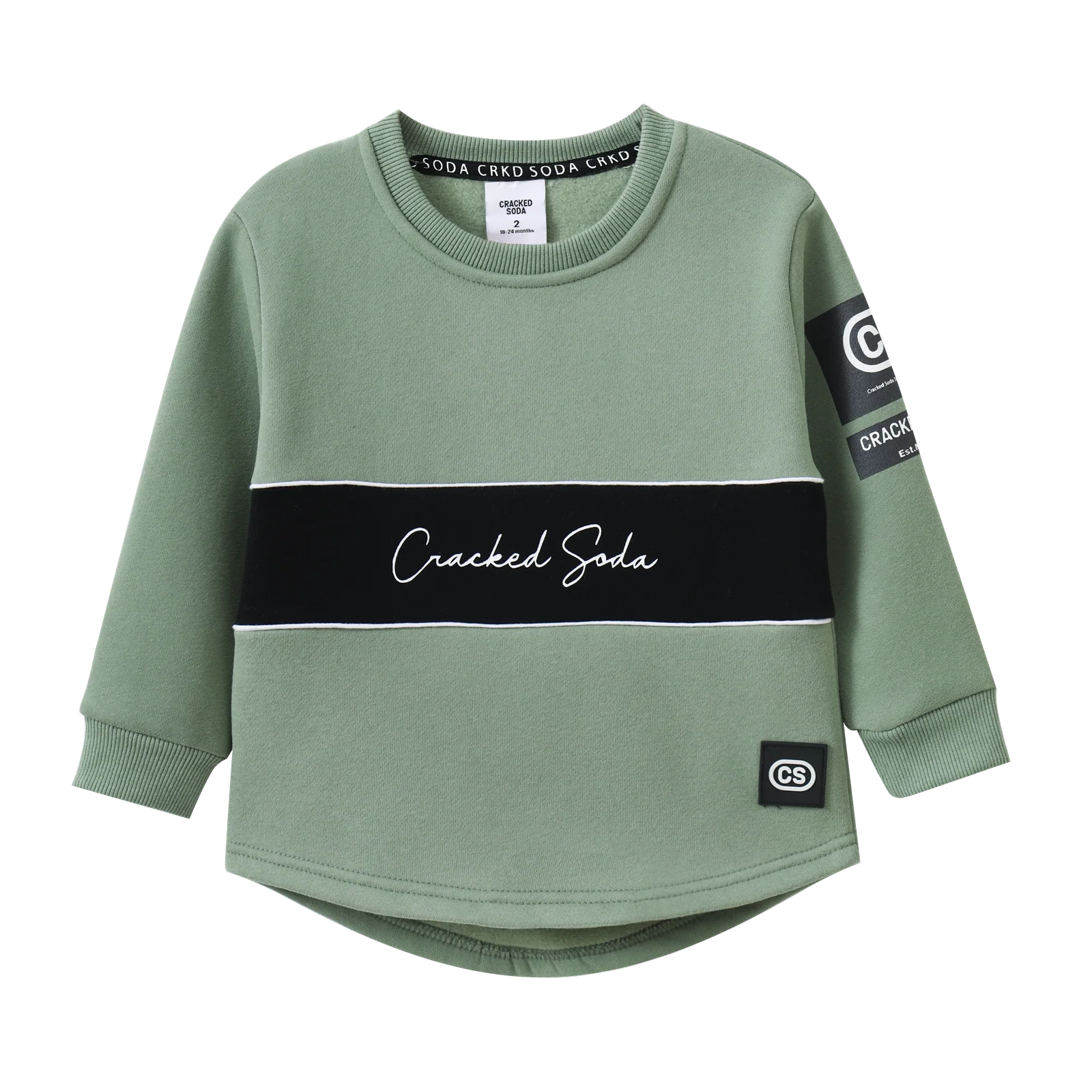 Flint Detailed Crew - Olive - Image 5