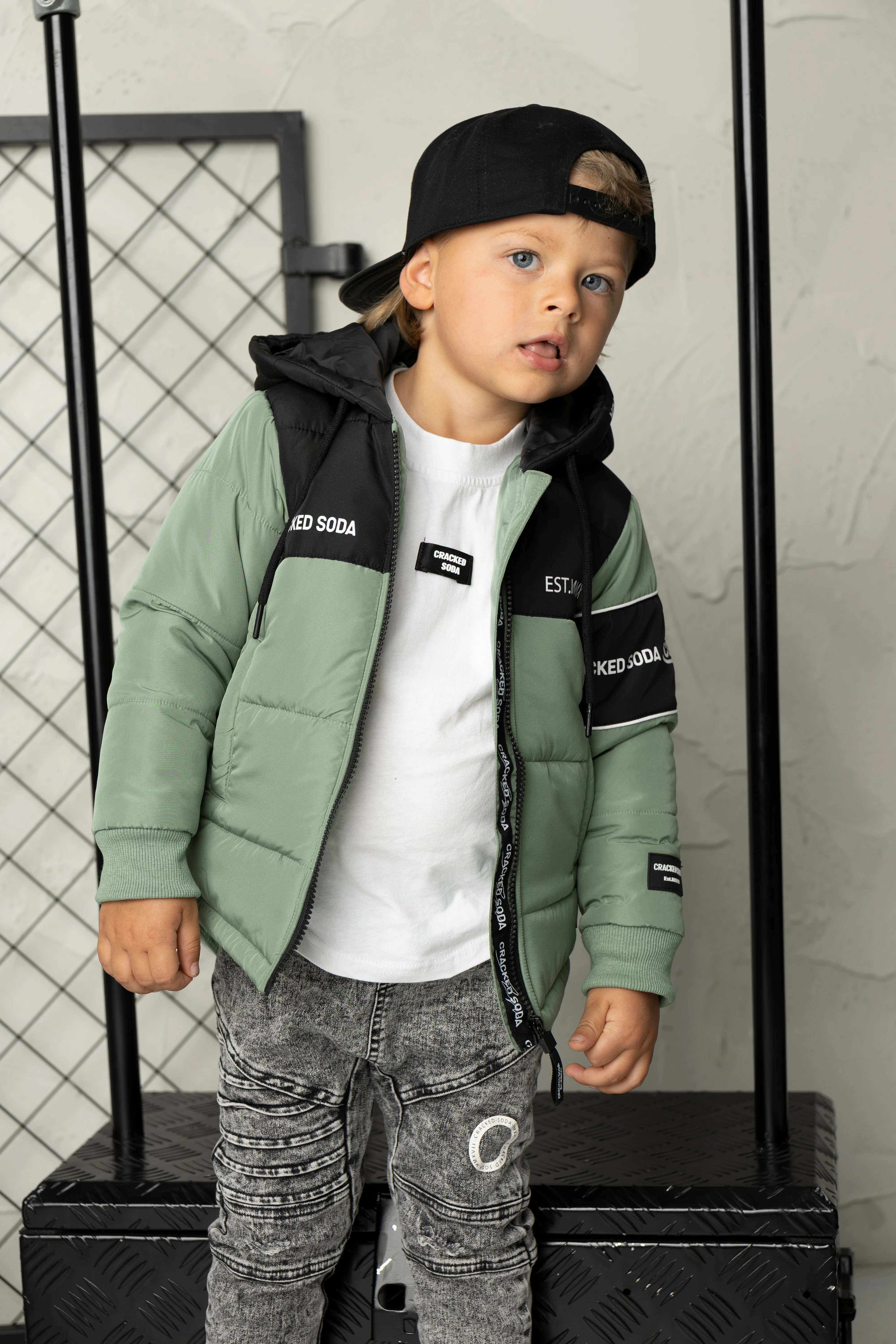 Flint Hooded Puff Jacket - Olive - Image 2