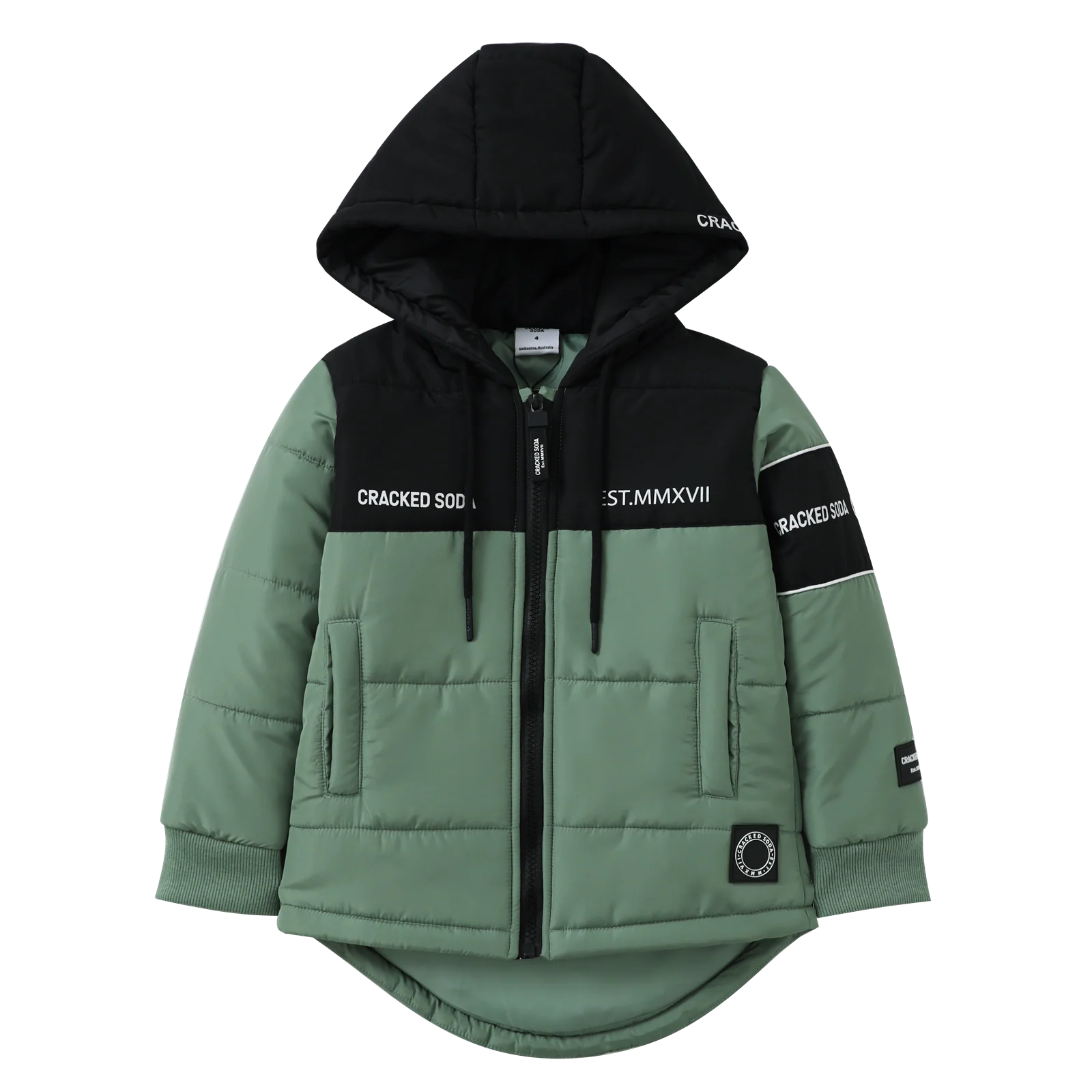 Flint Hooded Puff Jacket - Olive - Image 4