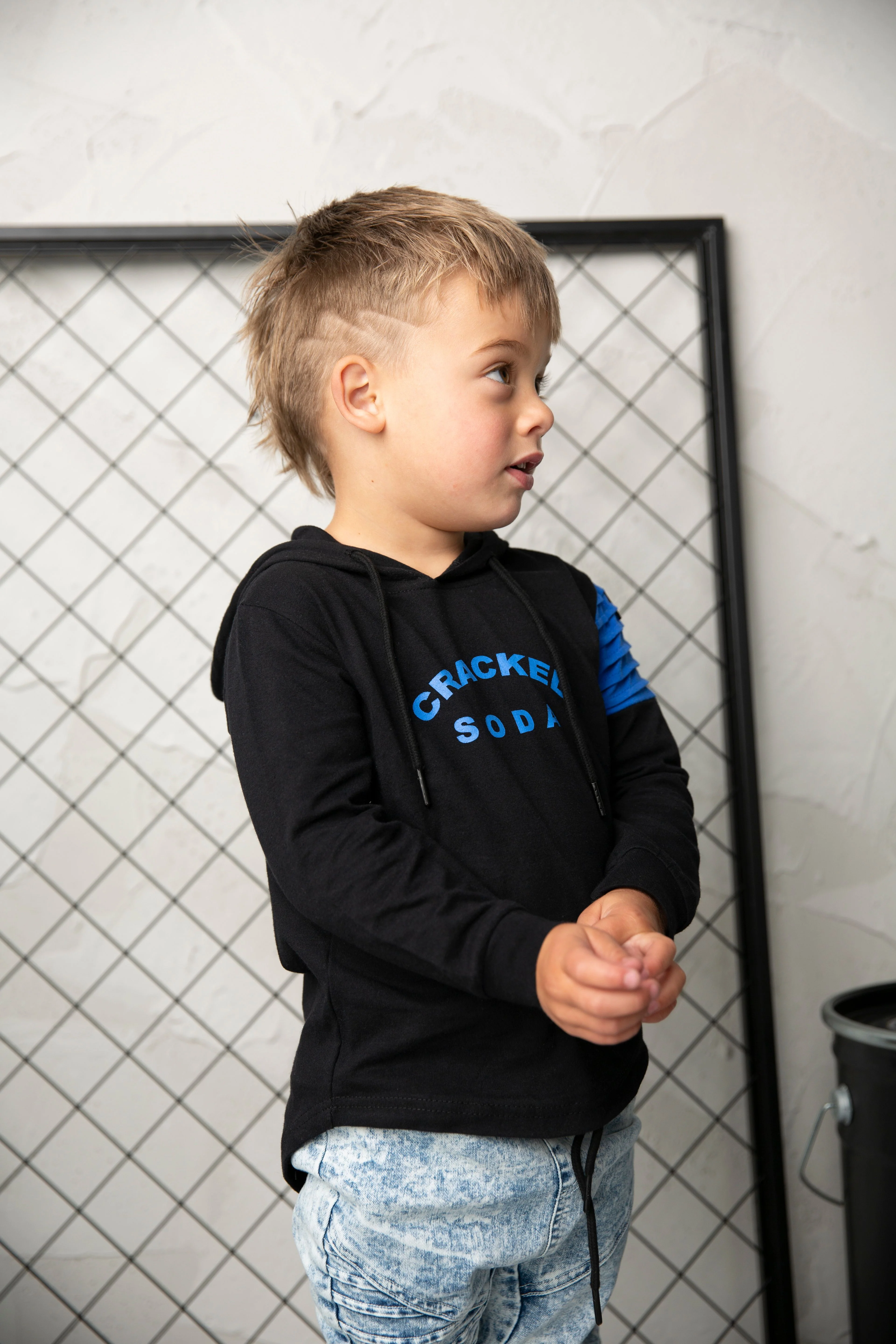 Harlan Cracked Soda Hooded Tee - Black - Image 3