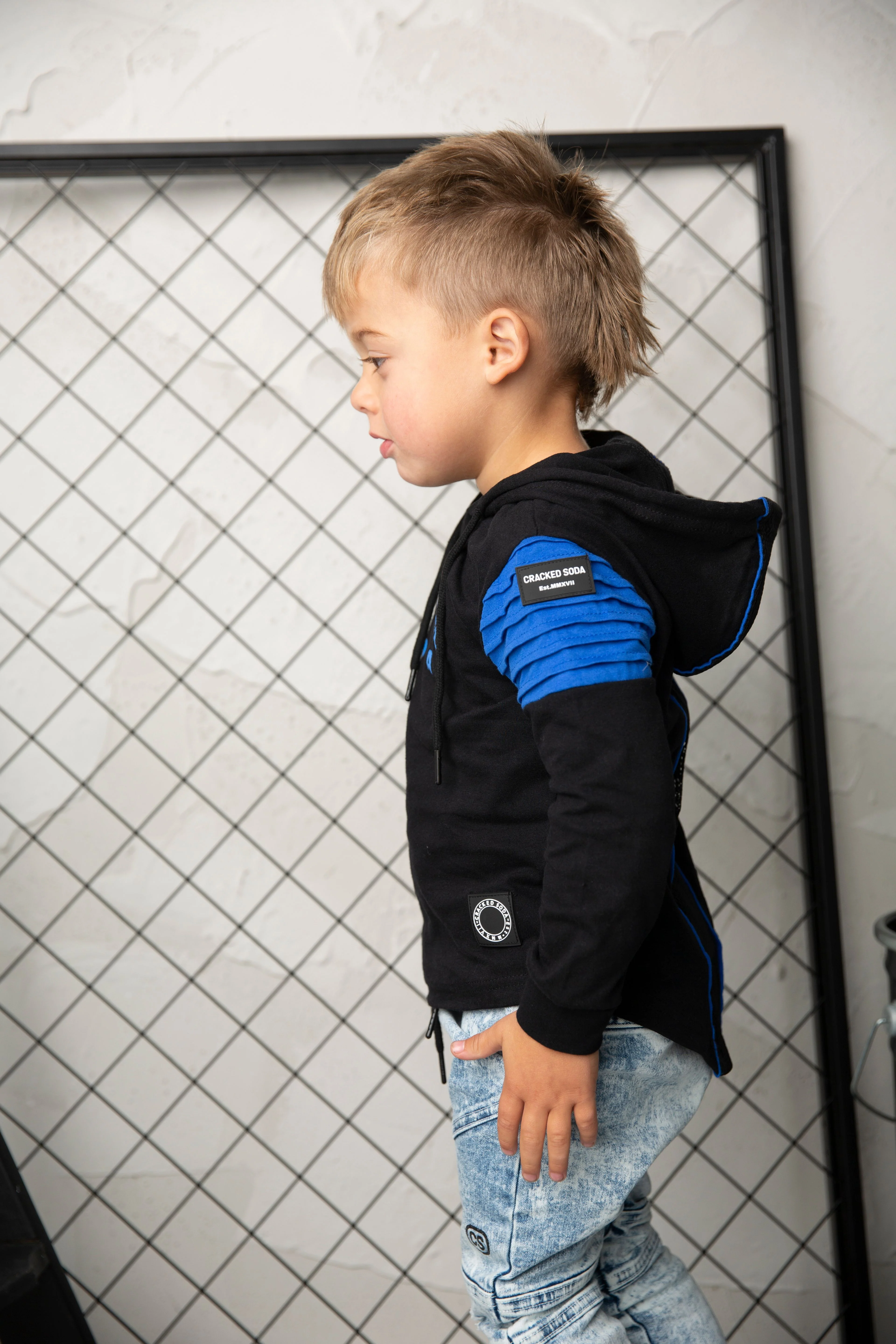 Harlan Cracked Soda Hooded Tee - Black - Image 4