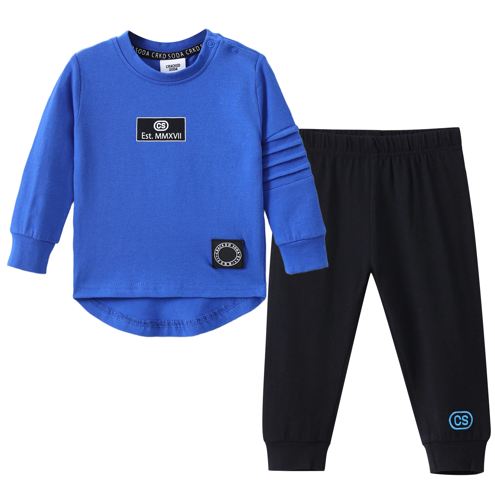 Harlan Detail Tee & Legging Set - Electric Blue - Image 4