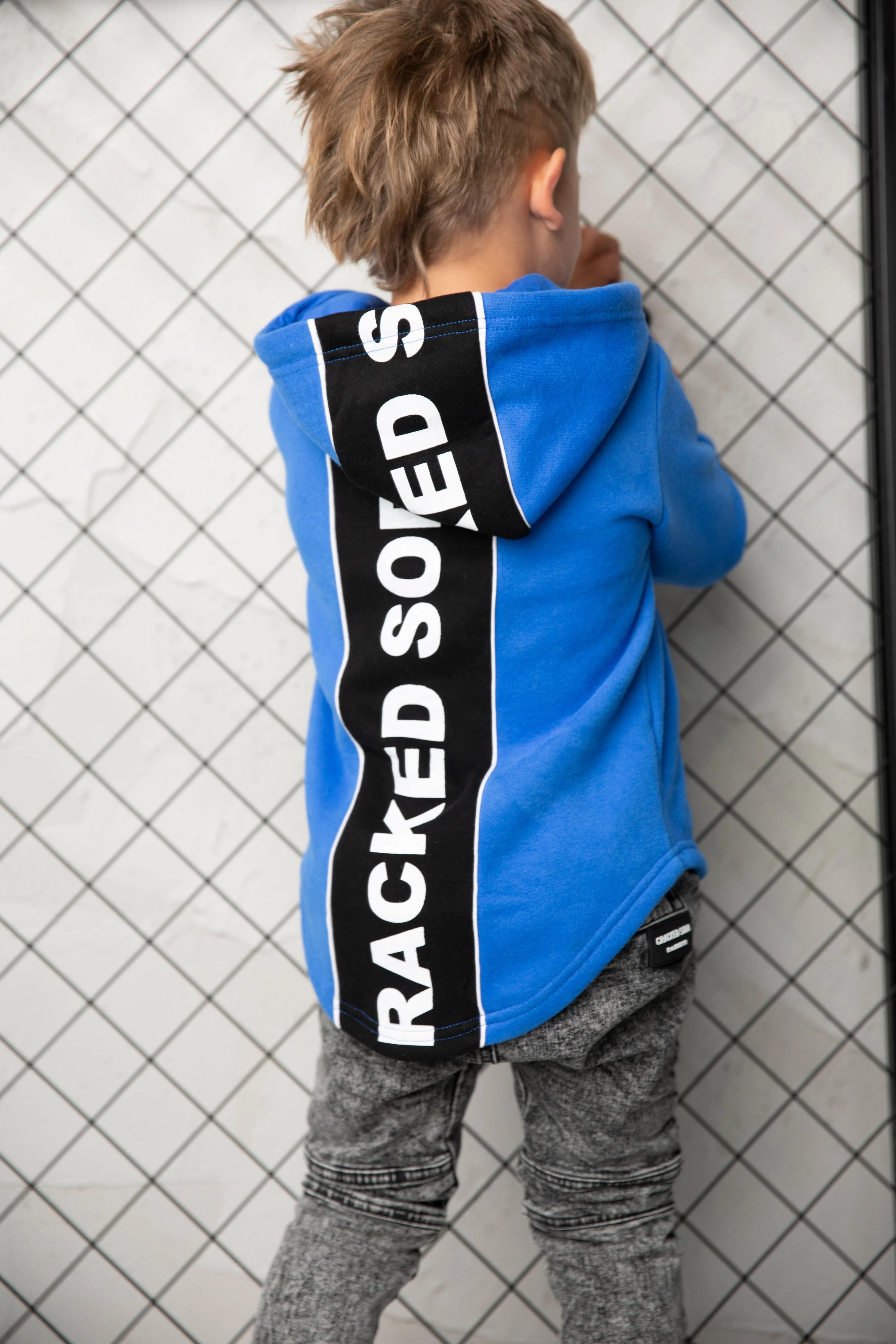 Harlan Detailed Back Hoodie - Electric Blue Mens - Image 4