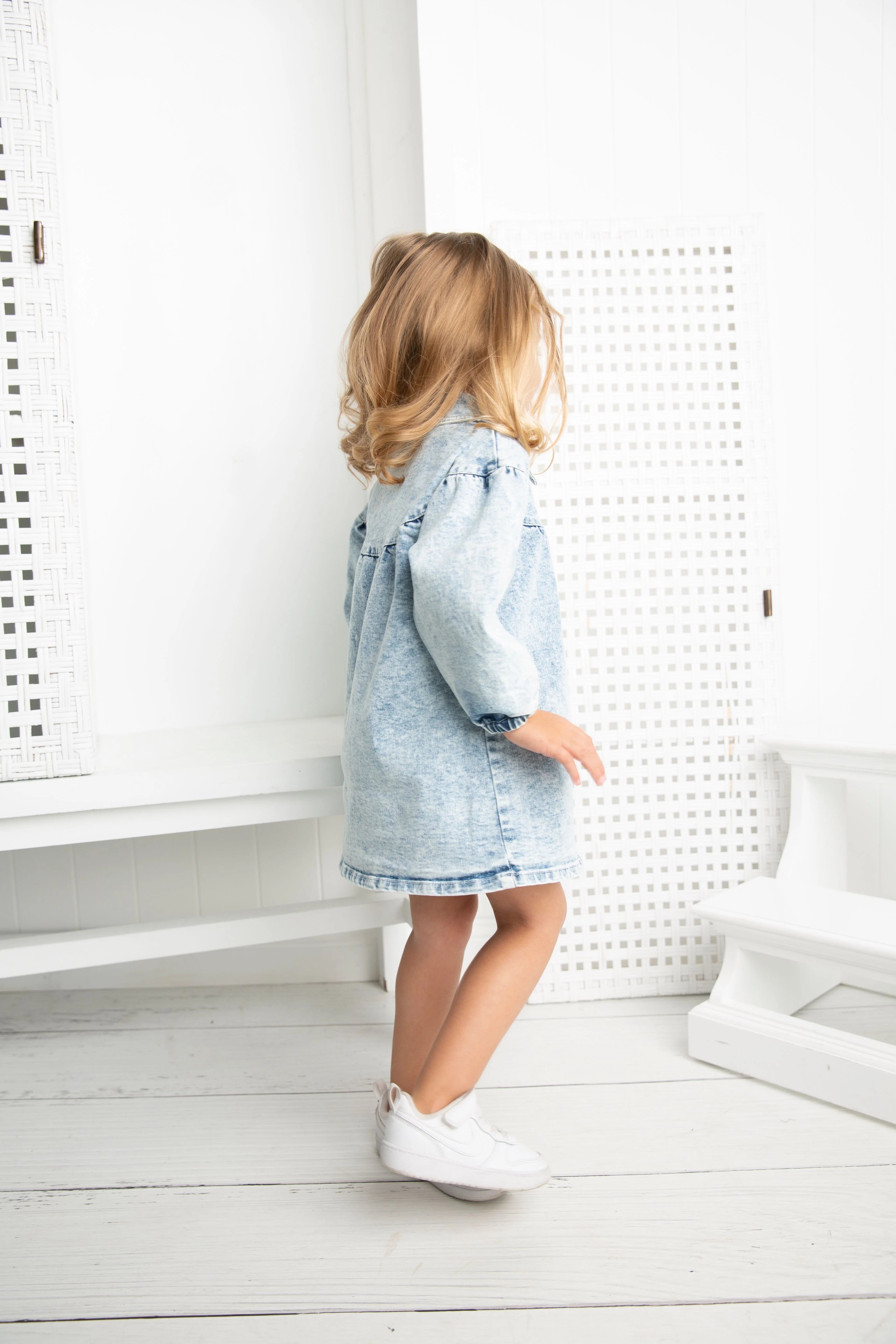 Harper Denim Dress - Denim Blue - Image 4