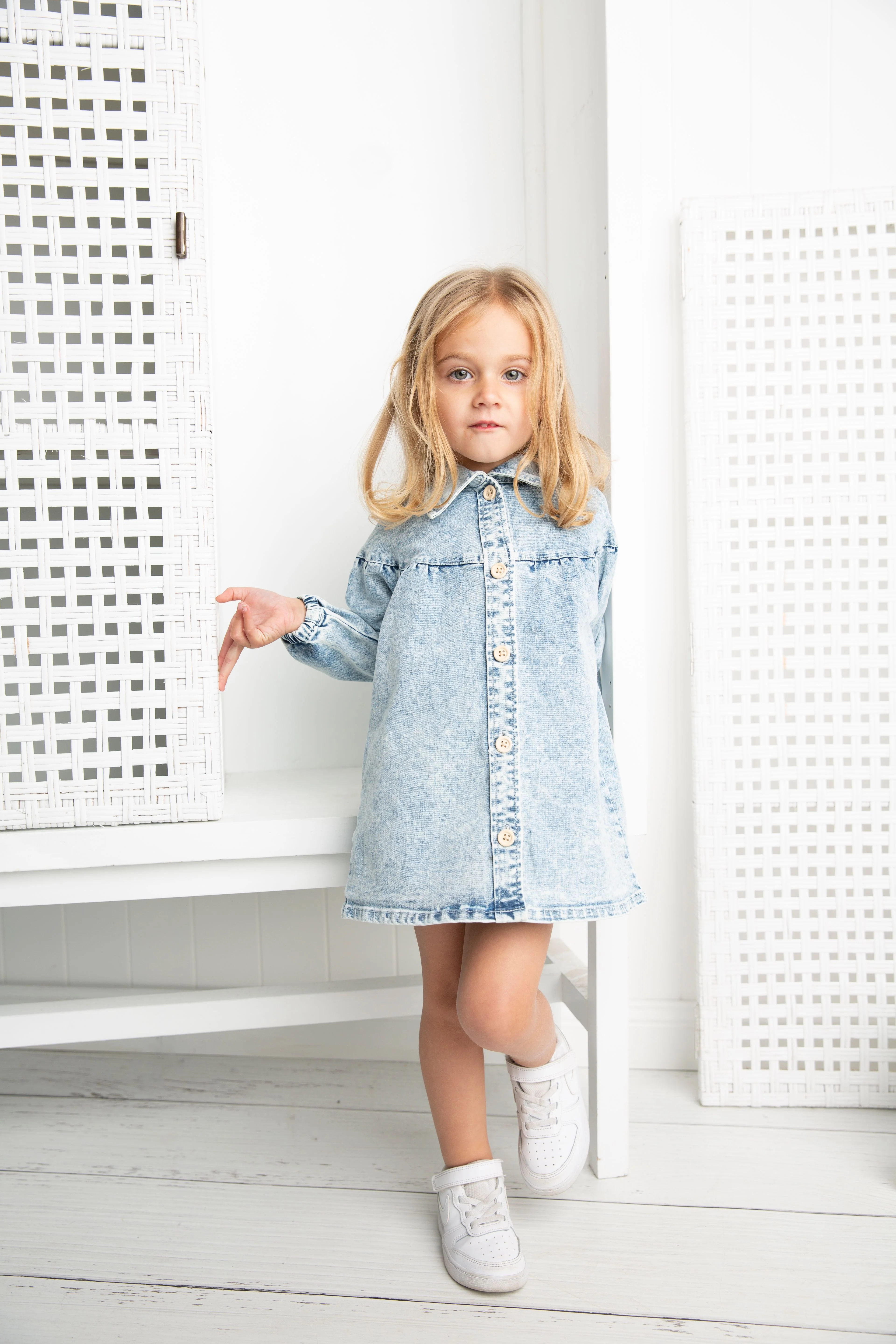 Harper Denim Dress - Denim Blue - Image 5