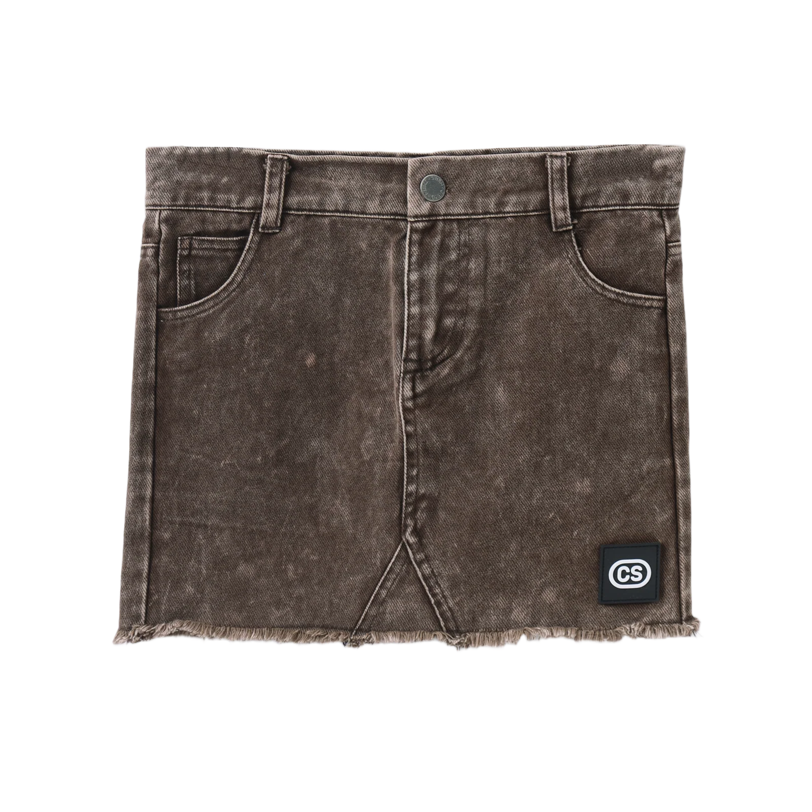 Harper Denim Skirt - Denim Brown - Image 7