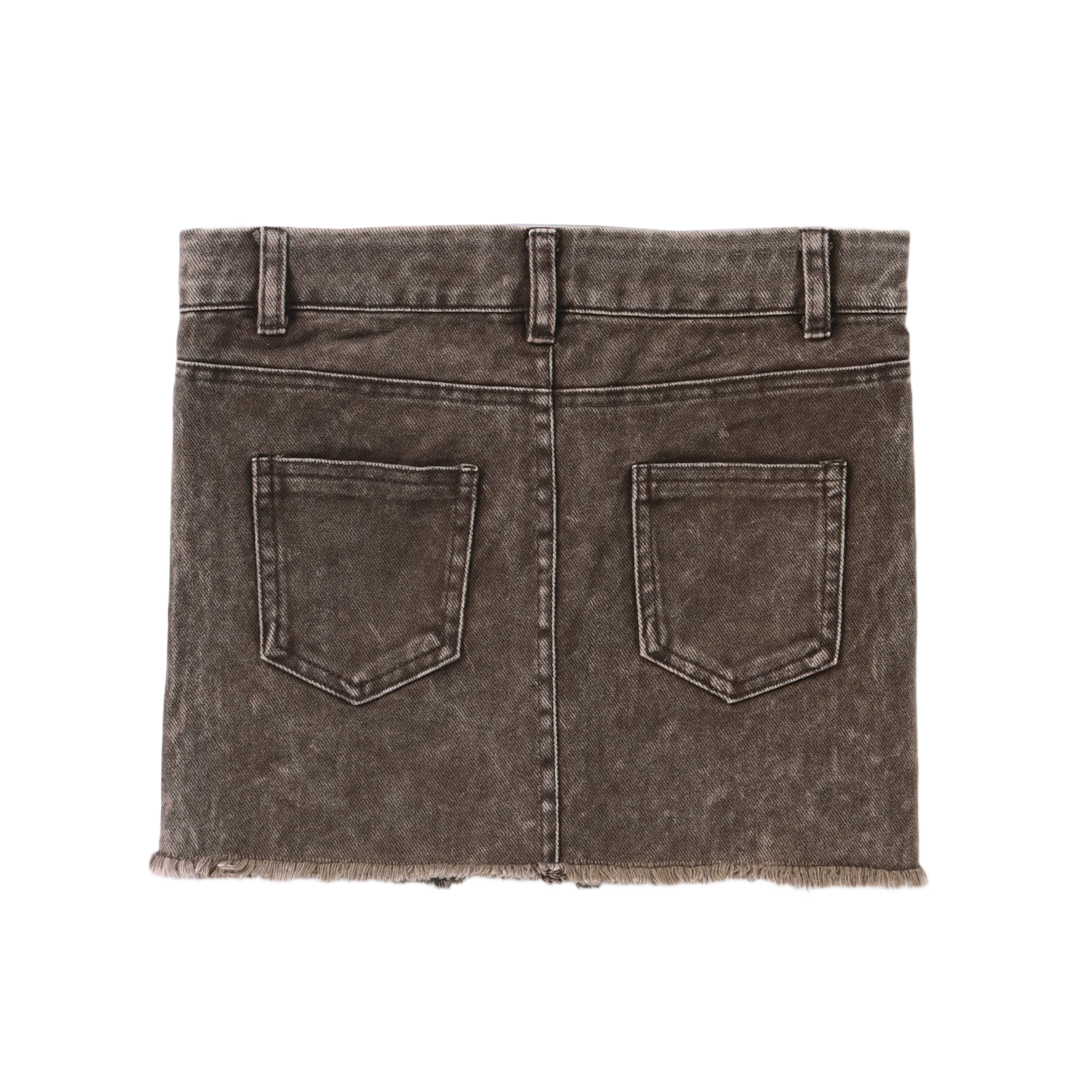 Harper Denim Skirt - Denim Brown - Image 8