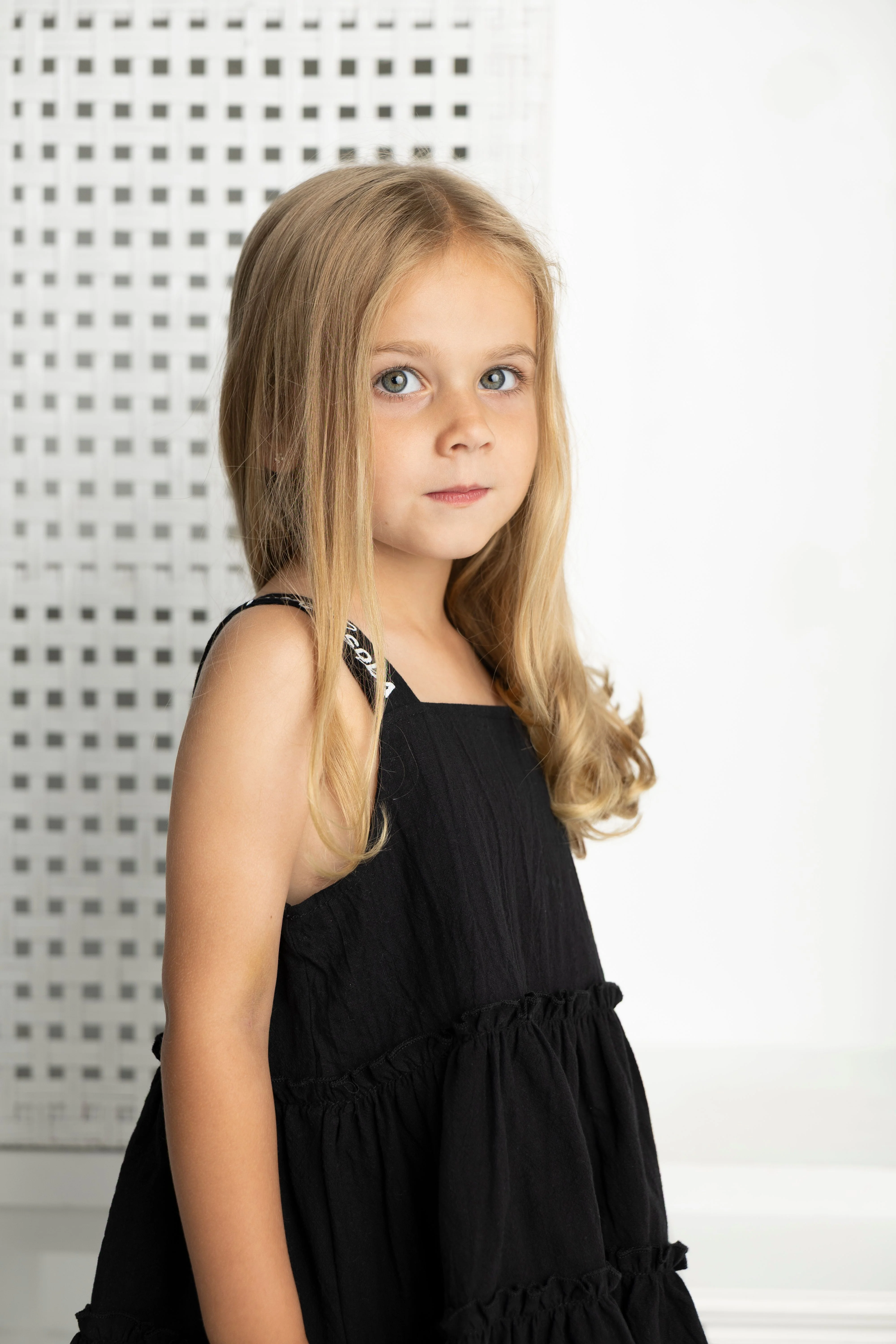 Harper Detail Strap Dress - Black