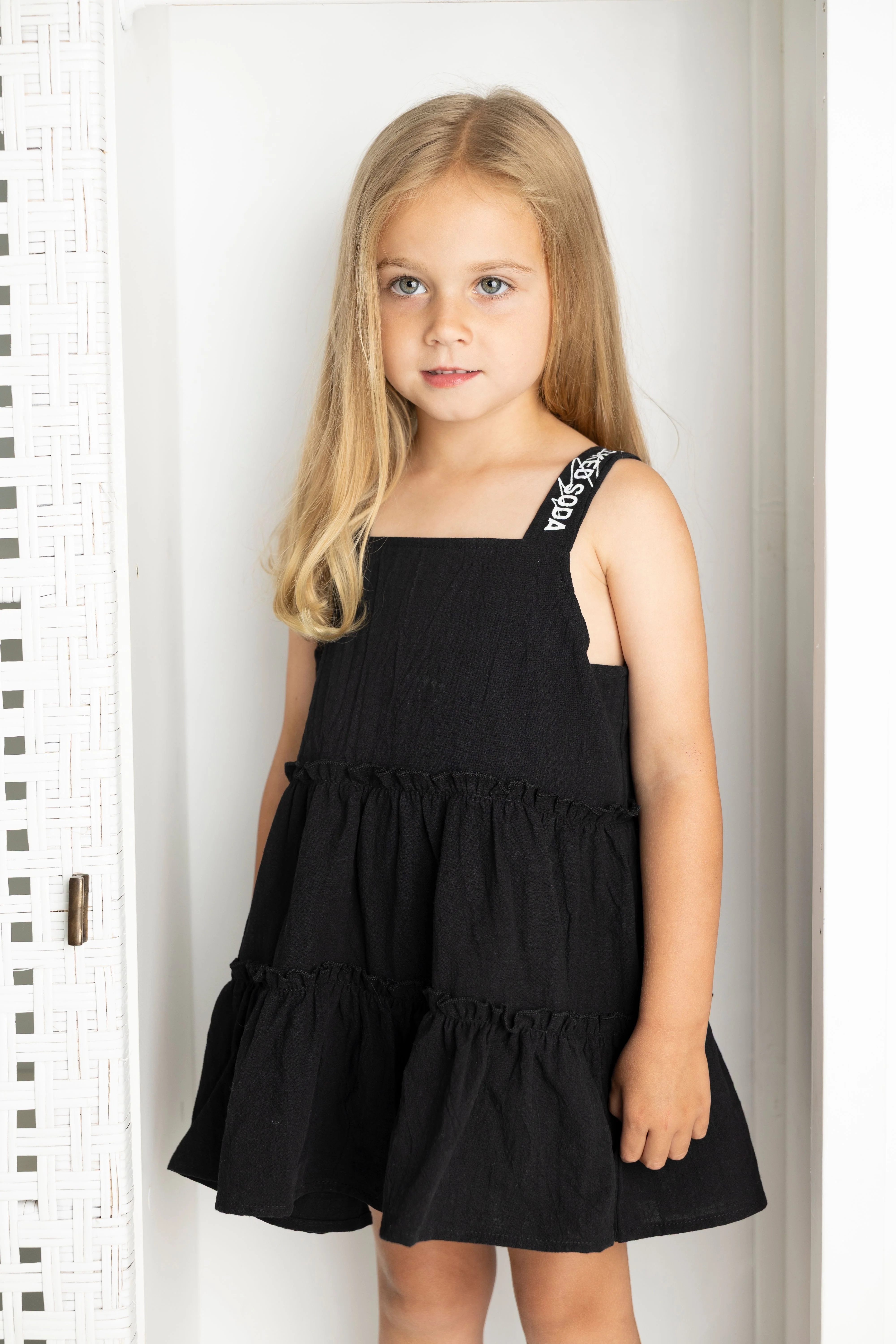 Harper Detail Strap Dress - Black - Image 3