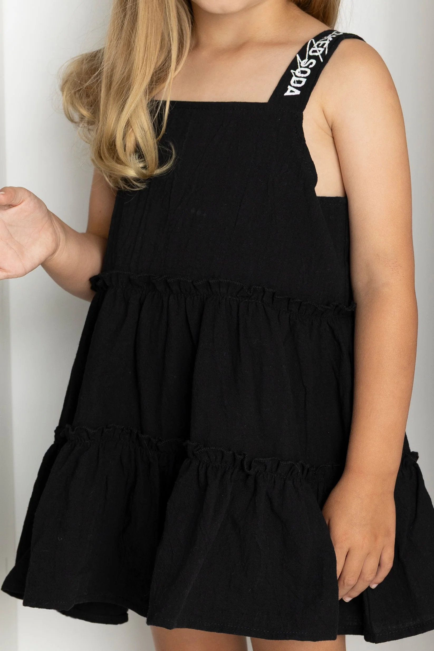 Harper Detail Strap Dress - Black - Image 4