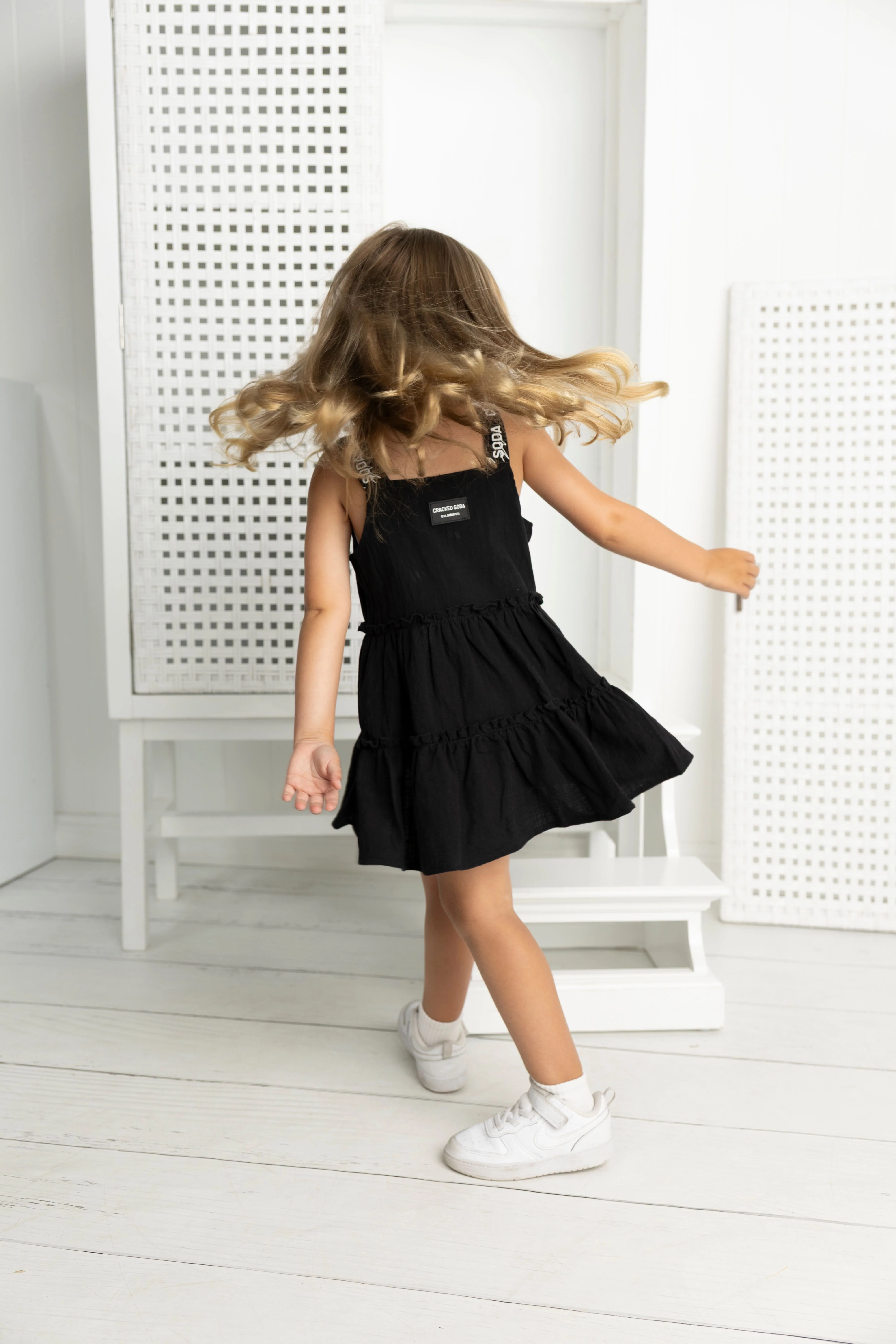 Harper Detail Strap Dress - Black - Image 6
