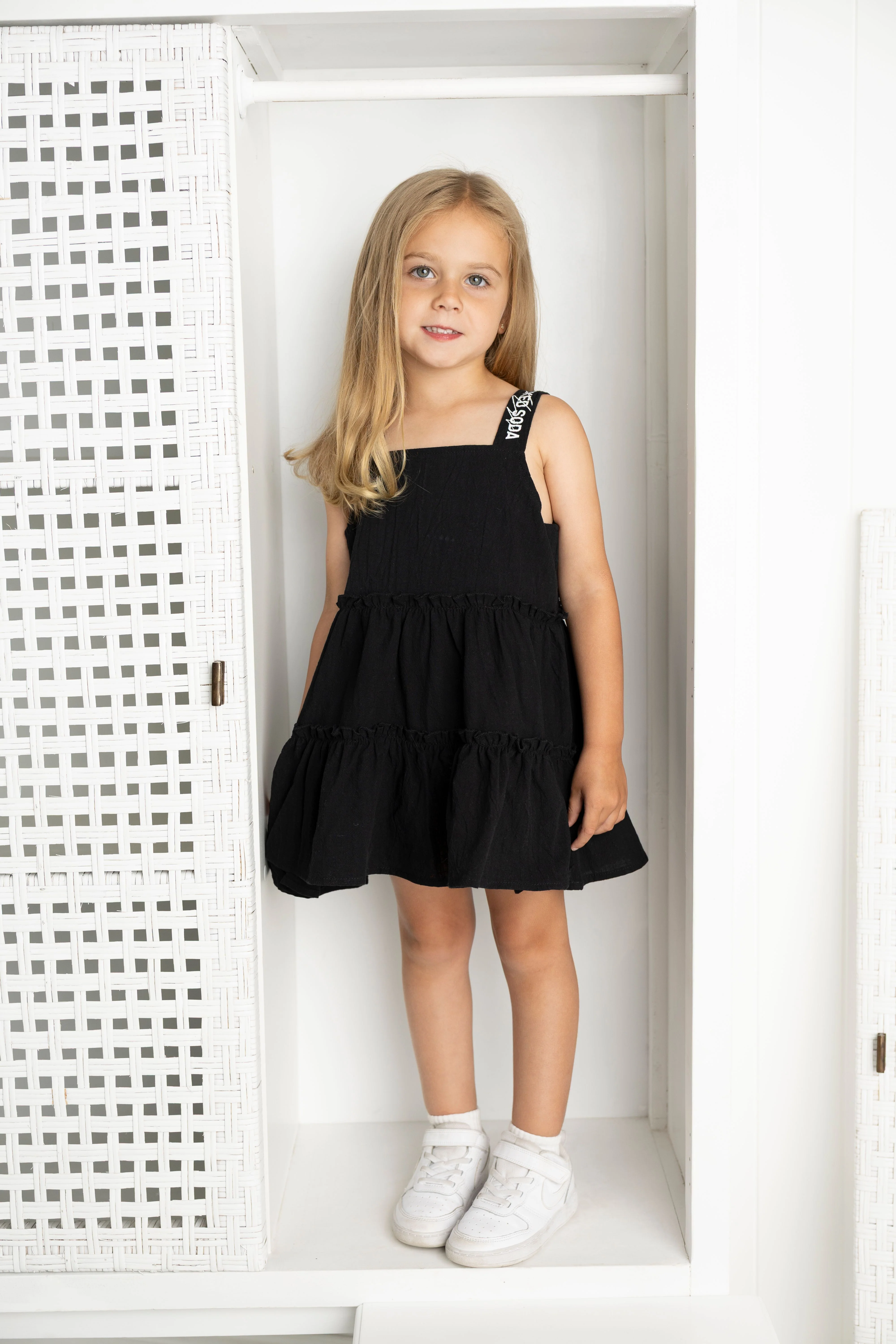 Harper Detail Strap Dress - Black - Image 7