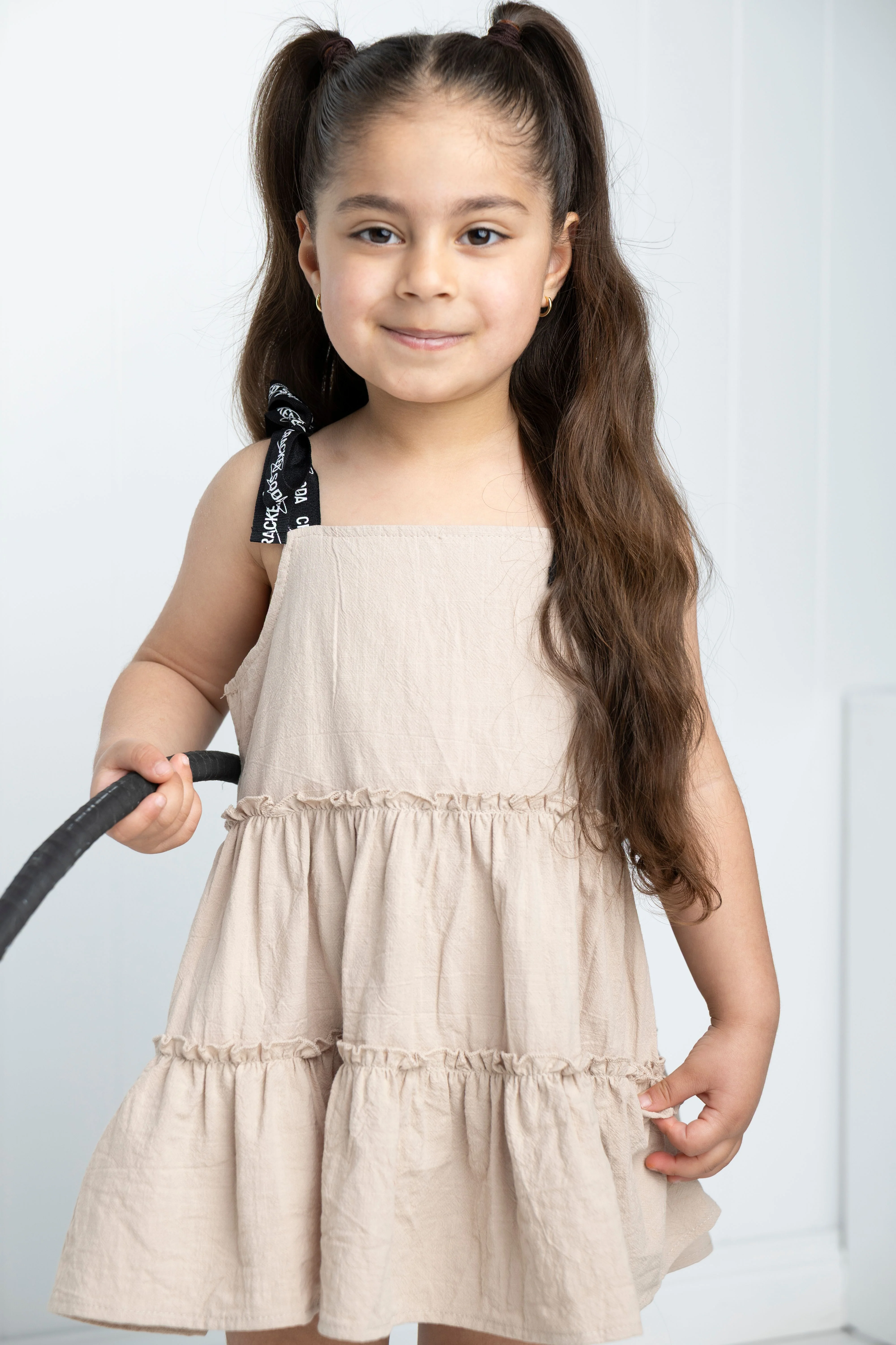 Harper Detailed Strap Dress - Sand - Image 4