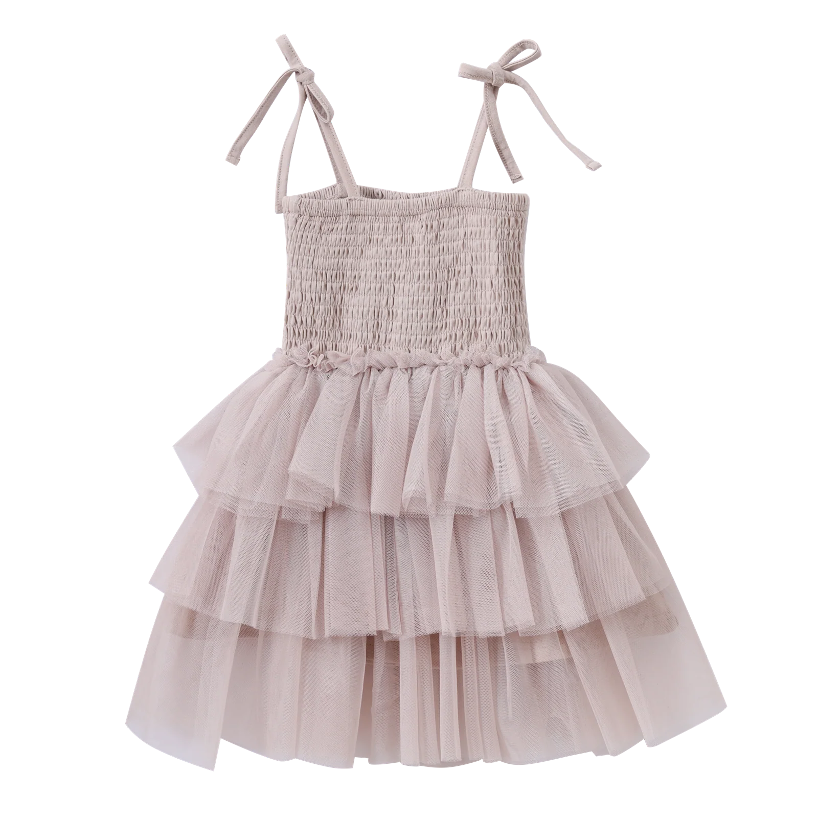 Harper Ruched Layered Tutu Sand - Image 3