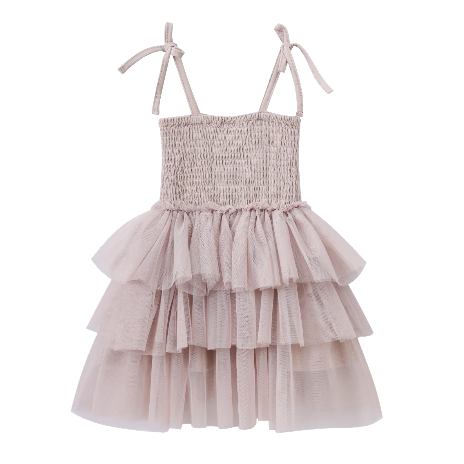 Harper Ruched Layered Tutu Sand - Image 4