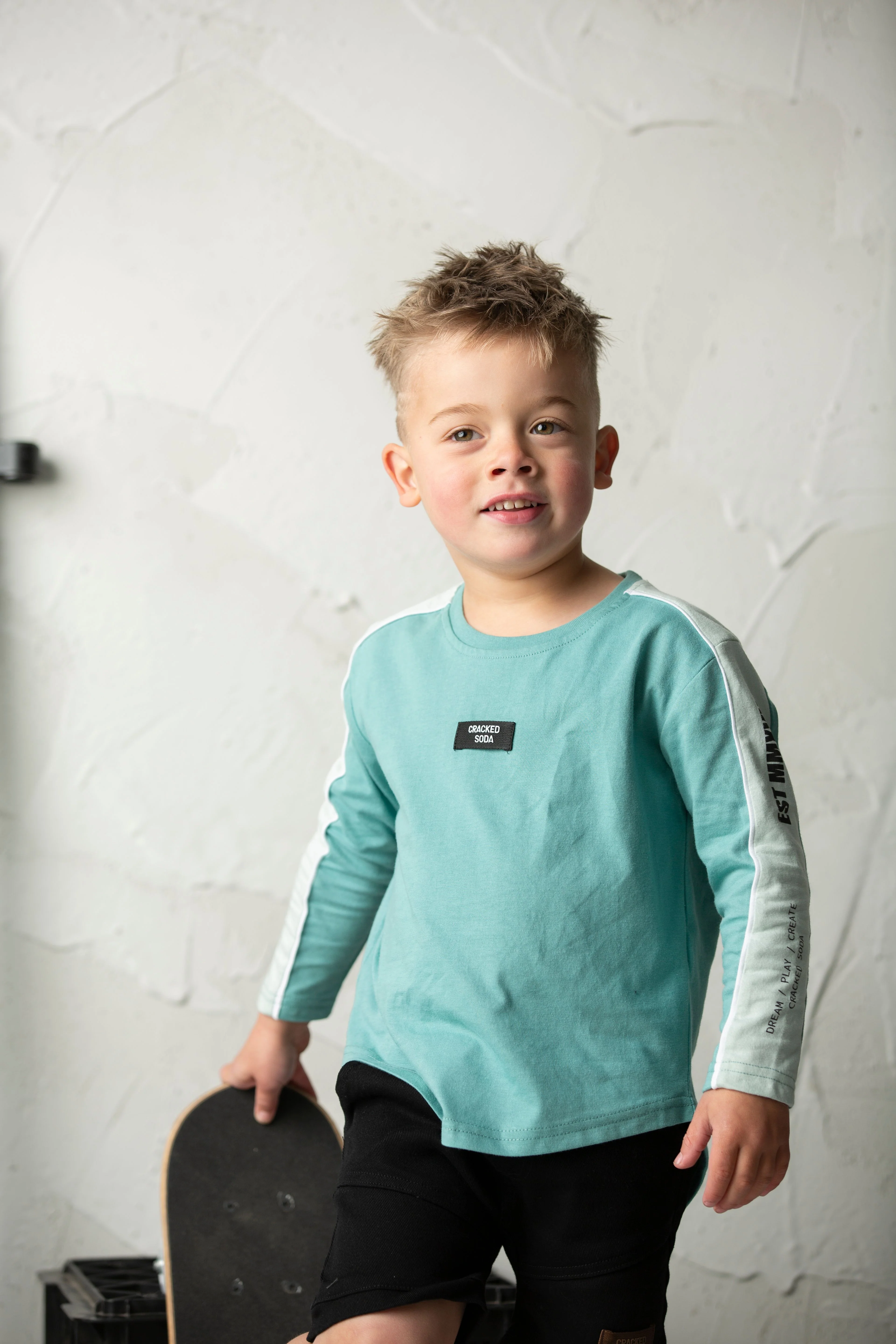 Huck Detailed L/Sleeve - Wasabi/Pale Aqua - Image 4