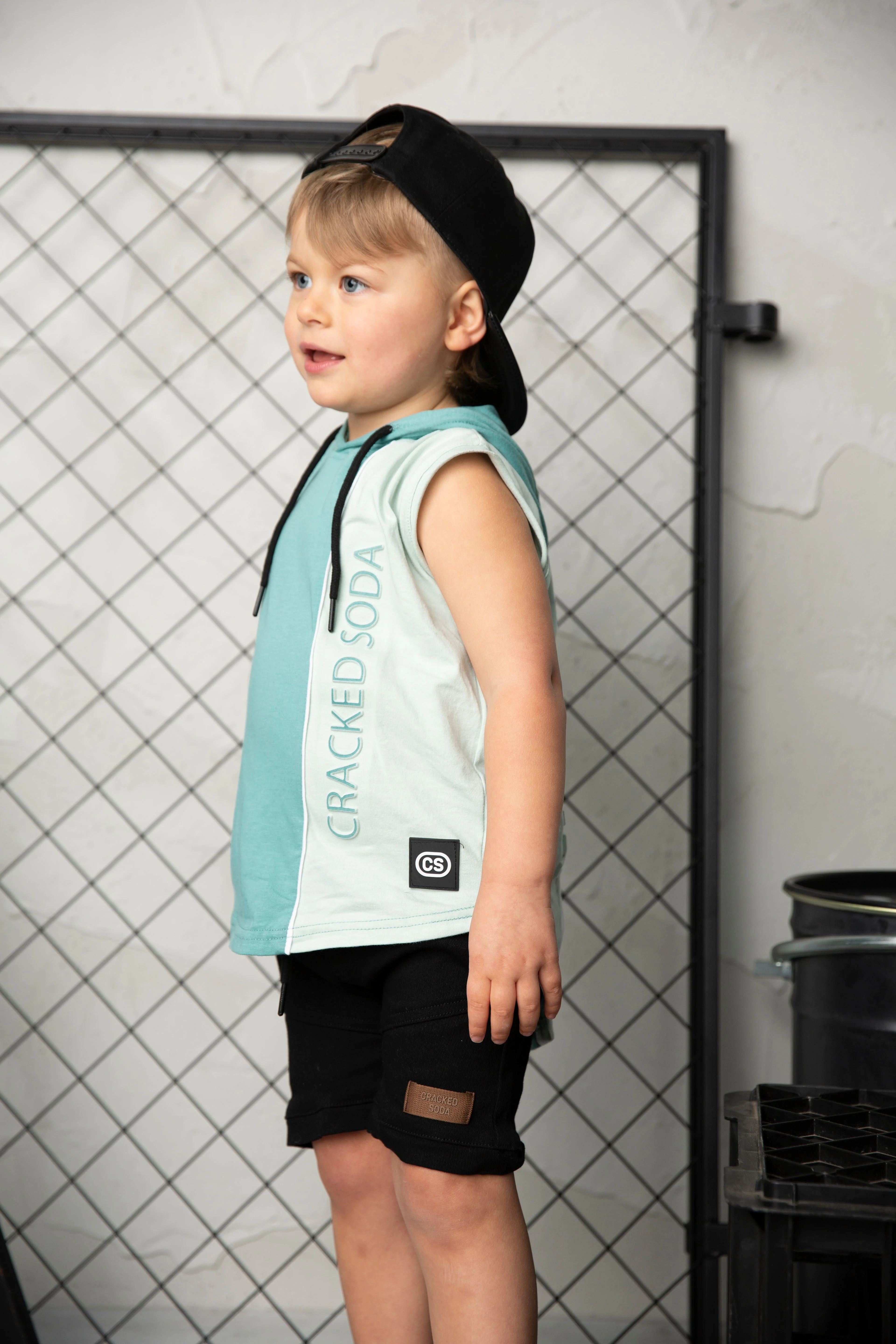 Huck Hooded Tank - Wasabi/Pale Aqua - Image 4