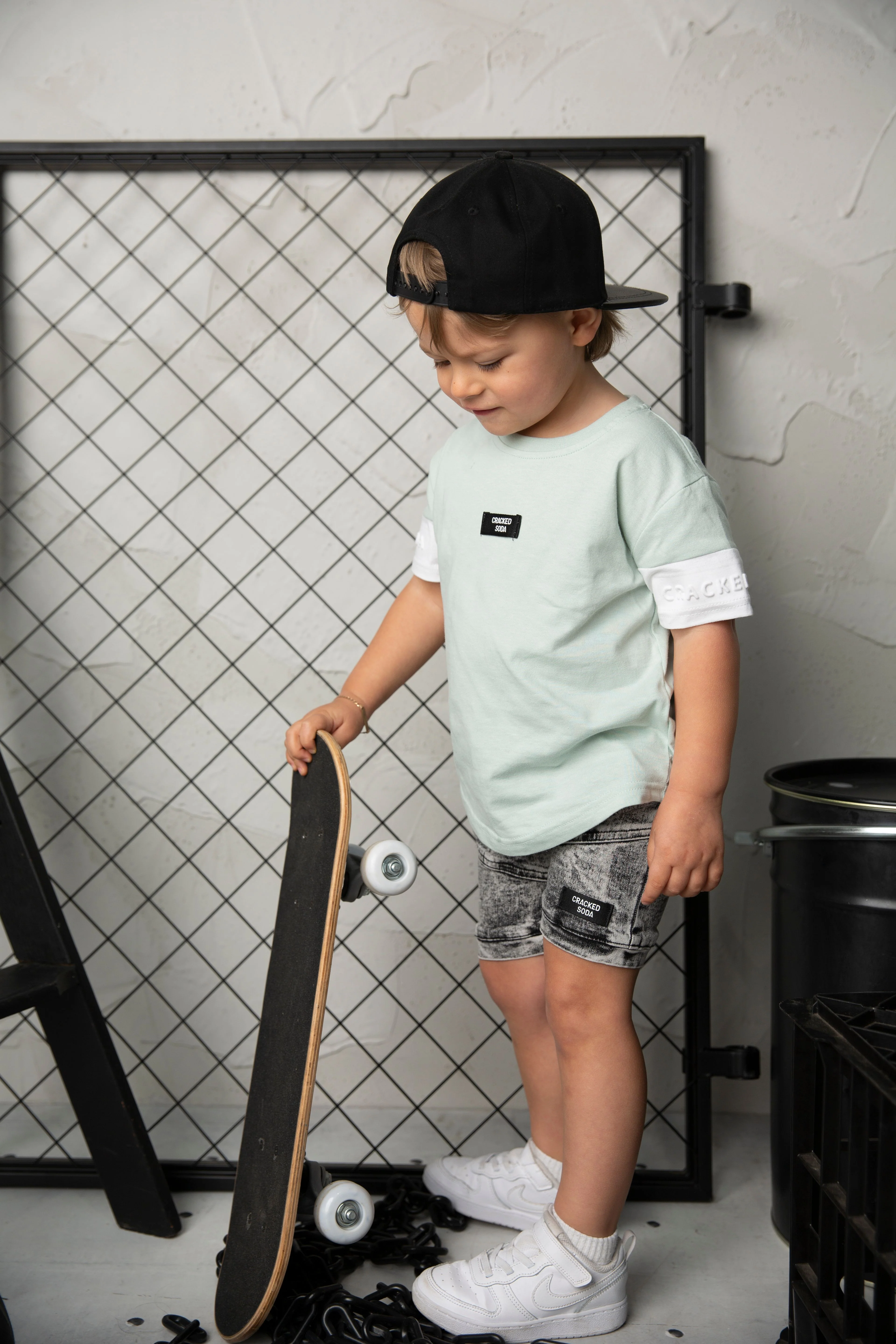 Huck Scoop Tee - Pale Aqua