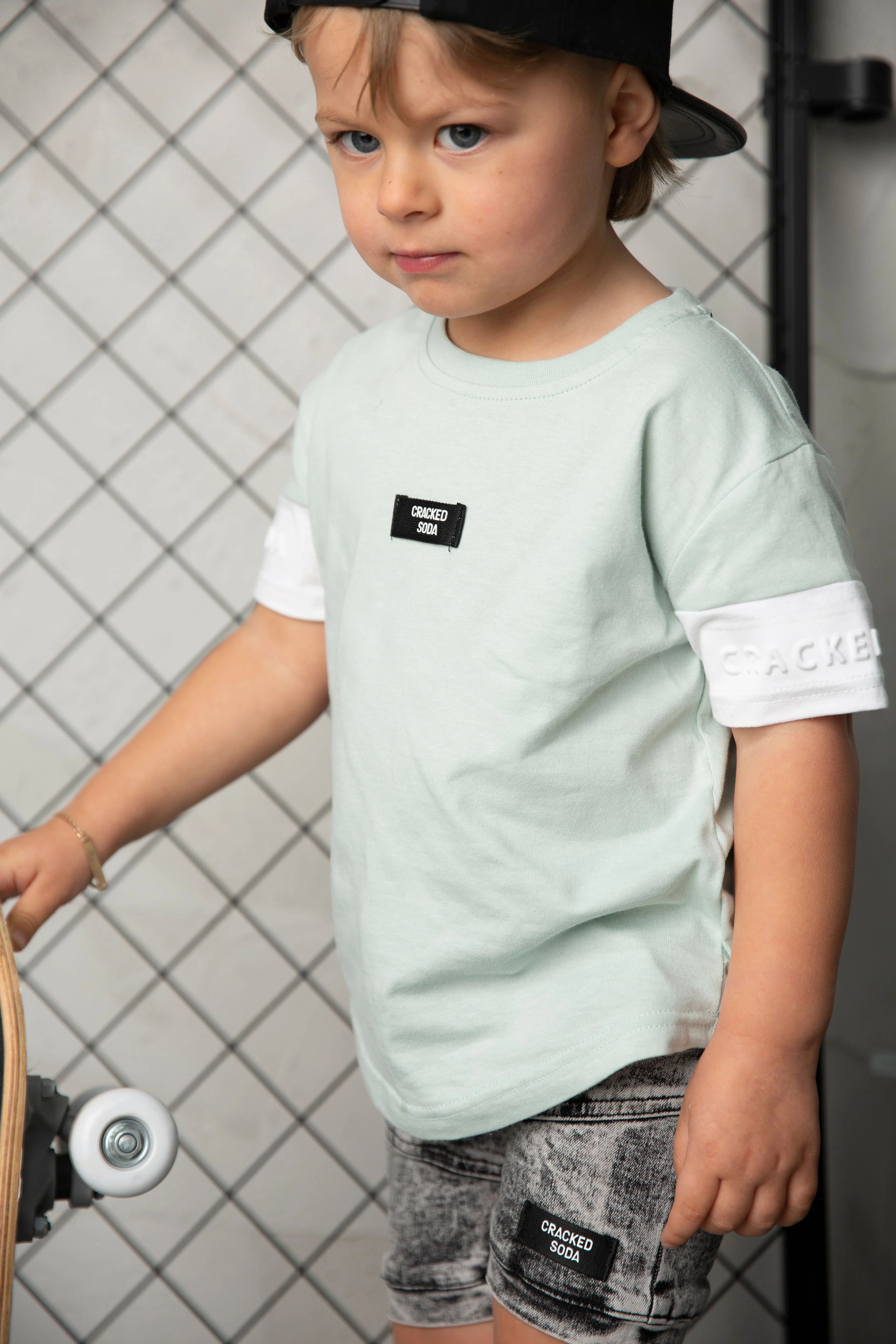 Huck Scoop Tee - Pale Aqua - Image 2